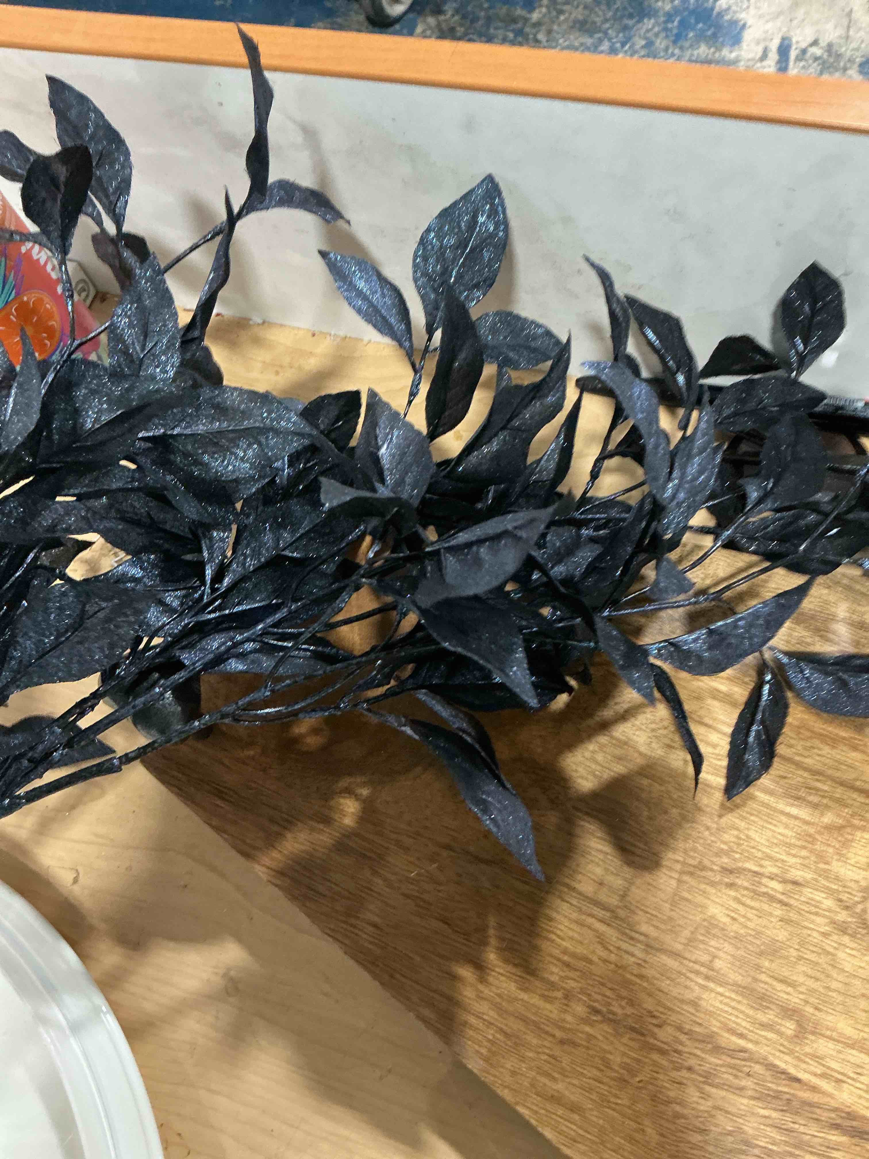 Condition photo showing New/Like New for 31" royal blue christmas glitter leaves tree picks and sprays, 1pcs artificial glitter magnolia stems for christmas tree diy garland wreath centerpiece vase wedding winter holiday