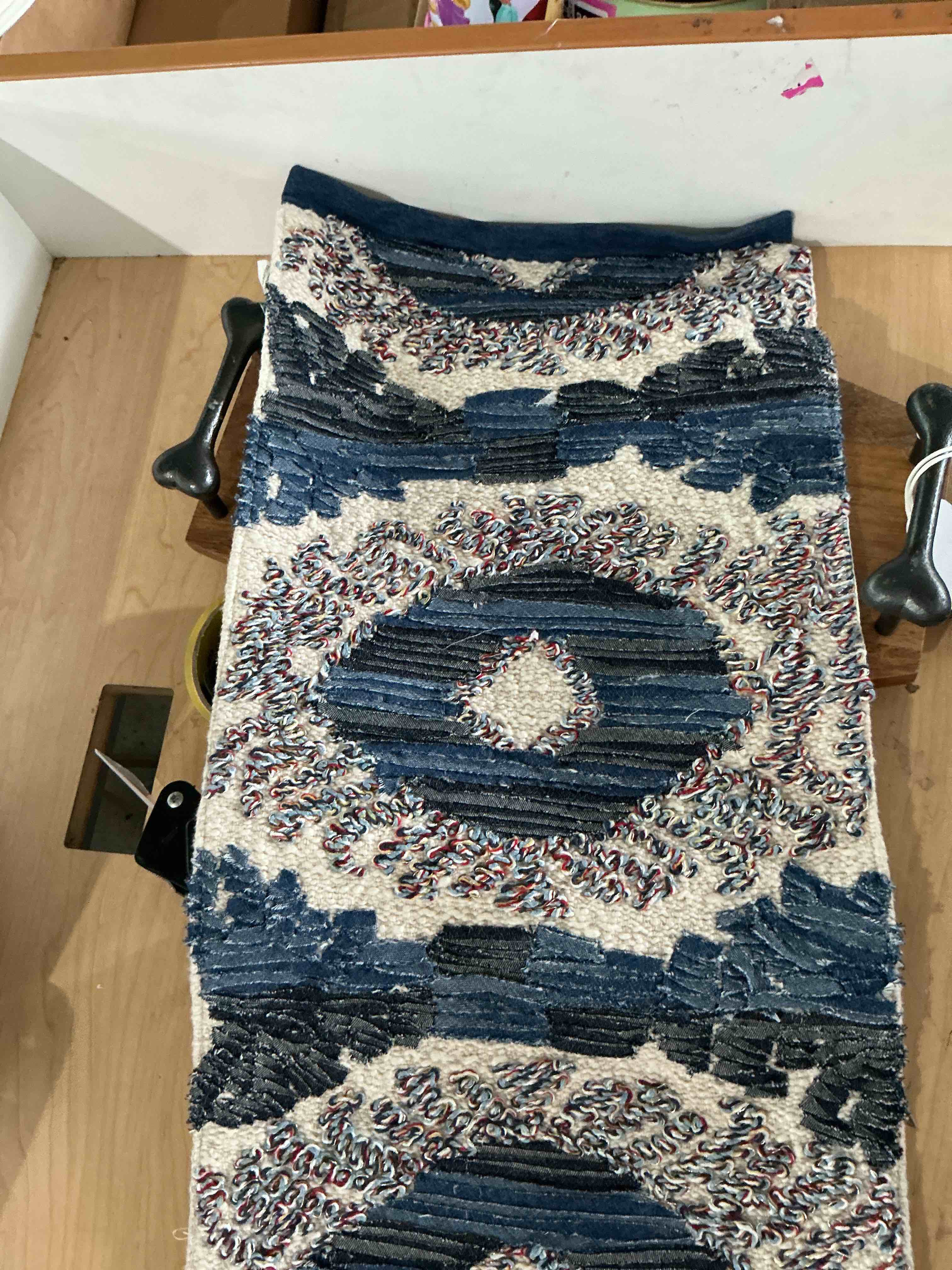 Condition photo showing New/Like New for blue style table runner