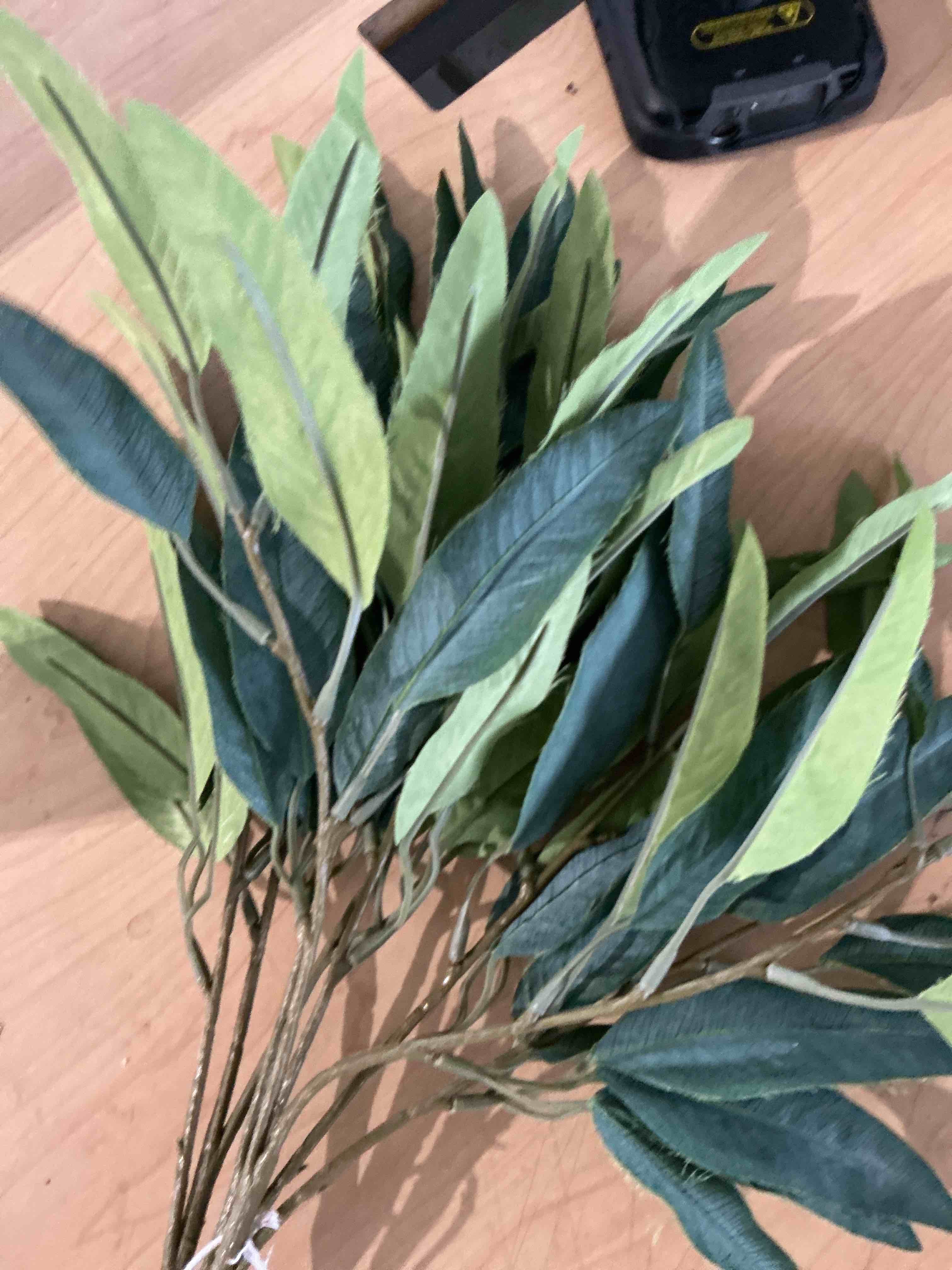 Condition photo showing New/Like New for briful eucalyptus stems 39.5 '' tall, artificial branches for vase round year faux greenery stems realistic gray eucalyptus leaf plant sprays for home decor indoor party wedding, set of 3