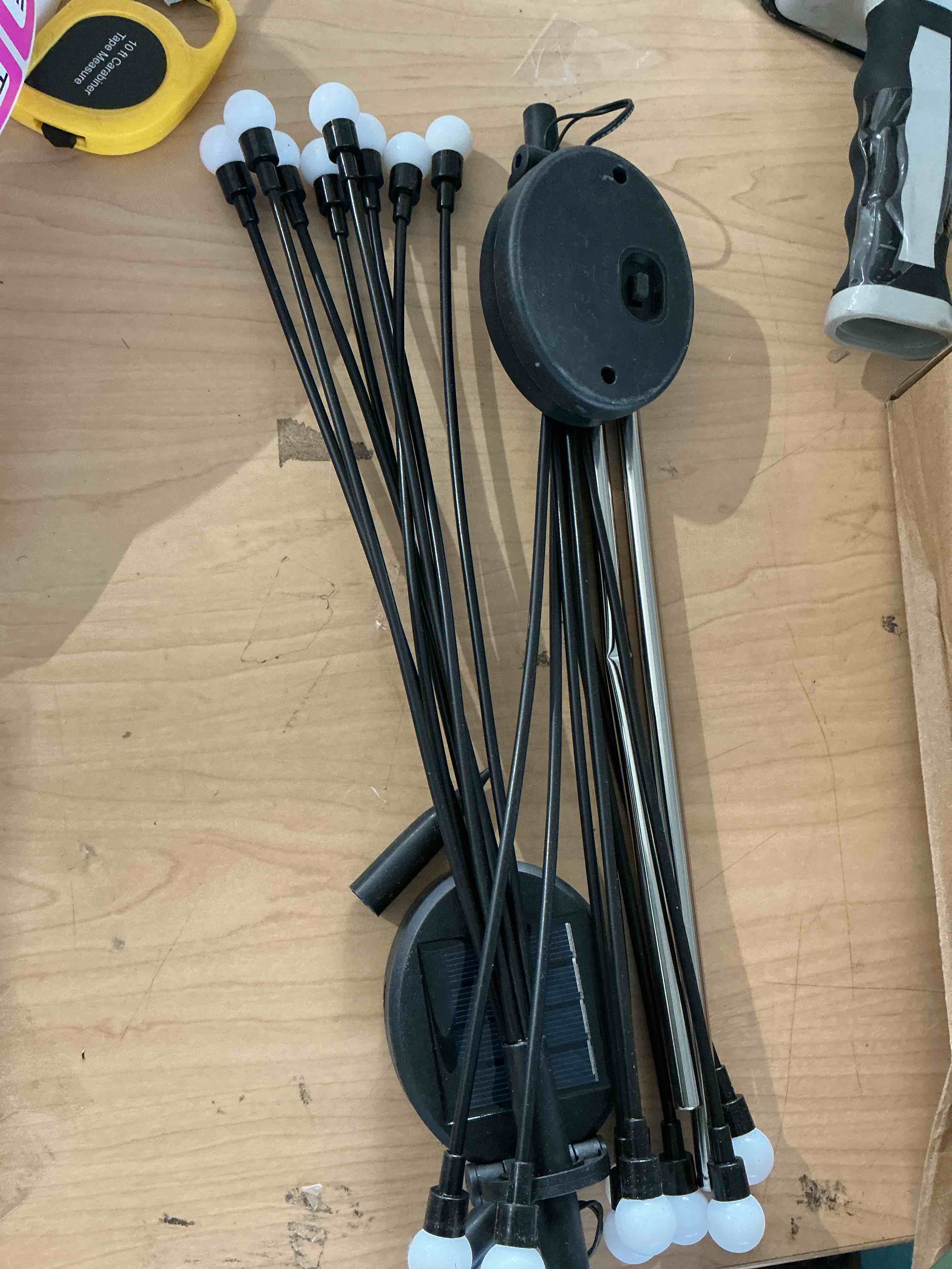 Condition photo showing New/Like New for ideaworks solar swaying firefly stakes set of 2 multi colored