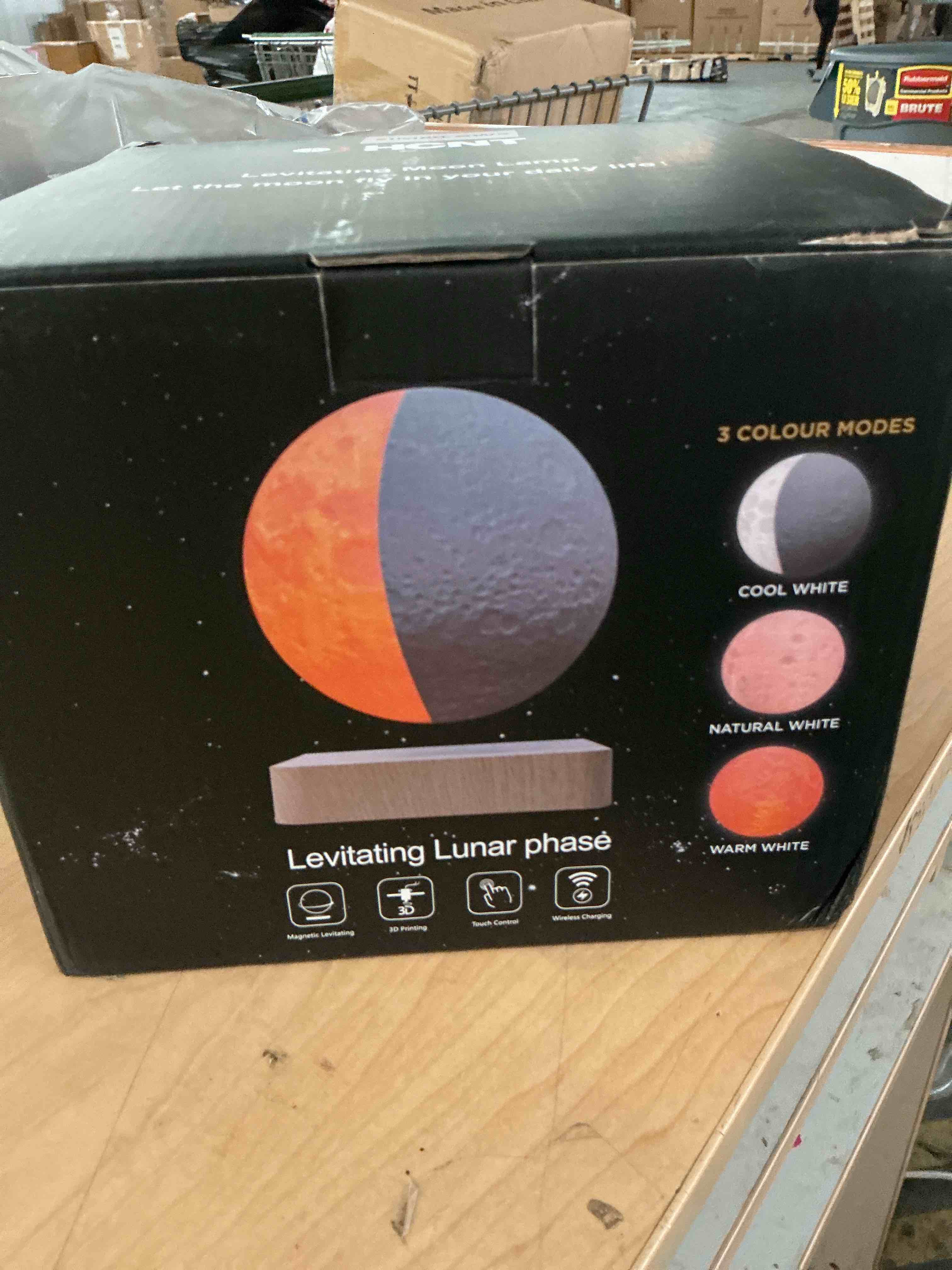 Condition photo showing New/Like New for levitating moon lamp, floating and spinning 3d moon light 16 colors model ,gifts for women,thanksgiving christmas gifts for kids,friends