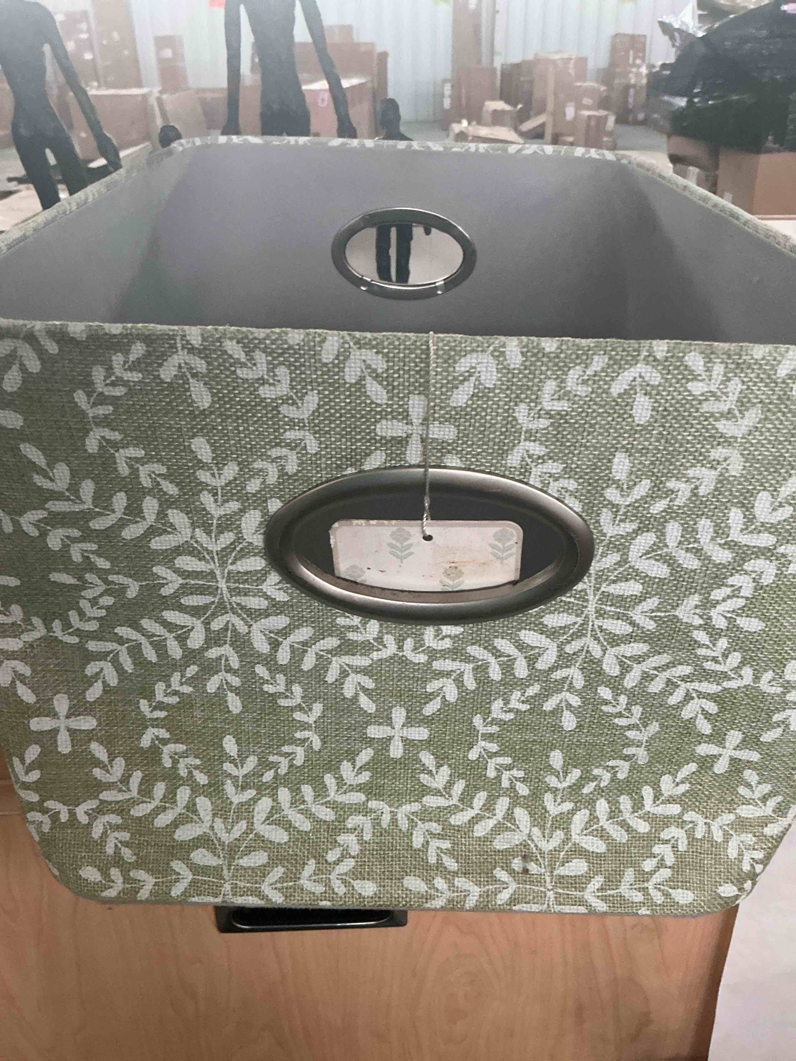 Condition photo showing Good Condition for maizmz sage checkered storage basket baby toys organizer bins decorative gifts bakset waterproof nursery hamper women storage cube kids laundry basket for home/dorm/kitchen/pet/office/closet/shelf/