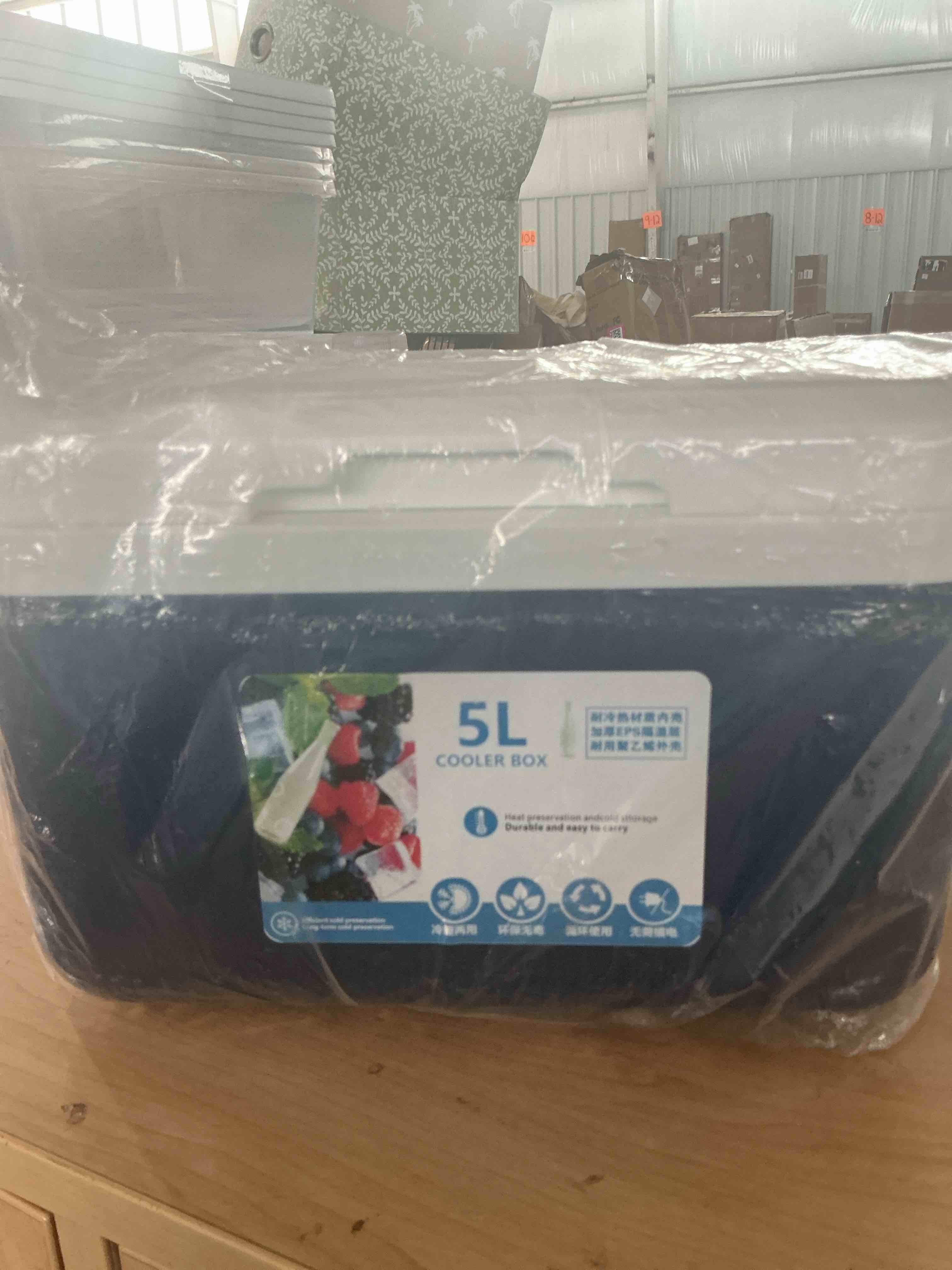 Condition photo showing New/Like New for portable camping cooler with handles 5l ice cooler small hard travel coolers leak-proof outdoor ice chest keeps ice for up to 3 days, for tailgating, beach, picnic, groceries, lunch & more
