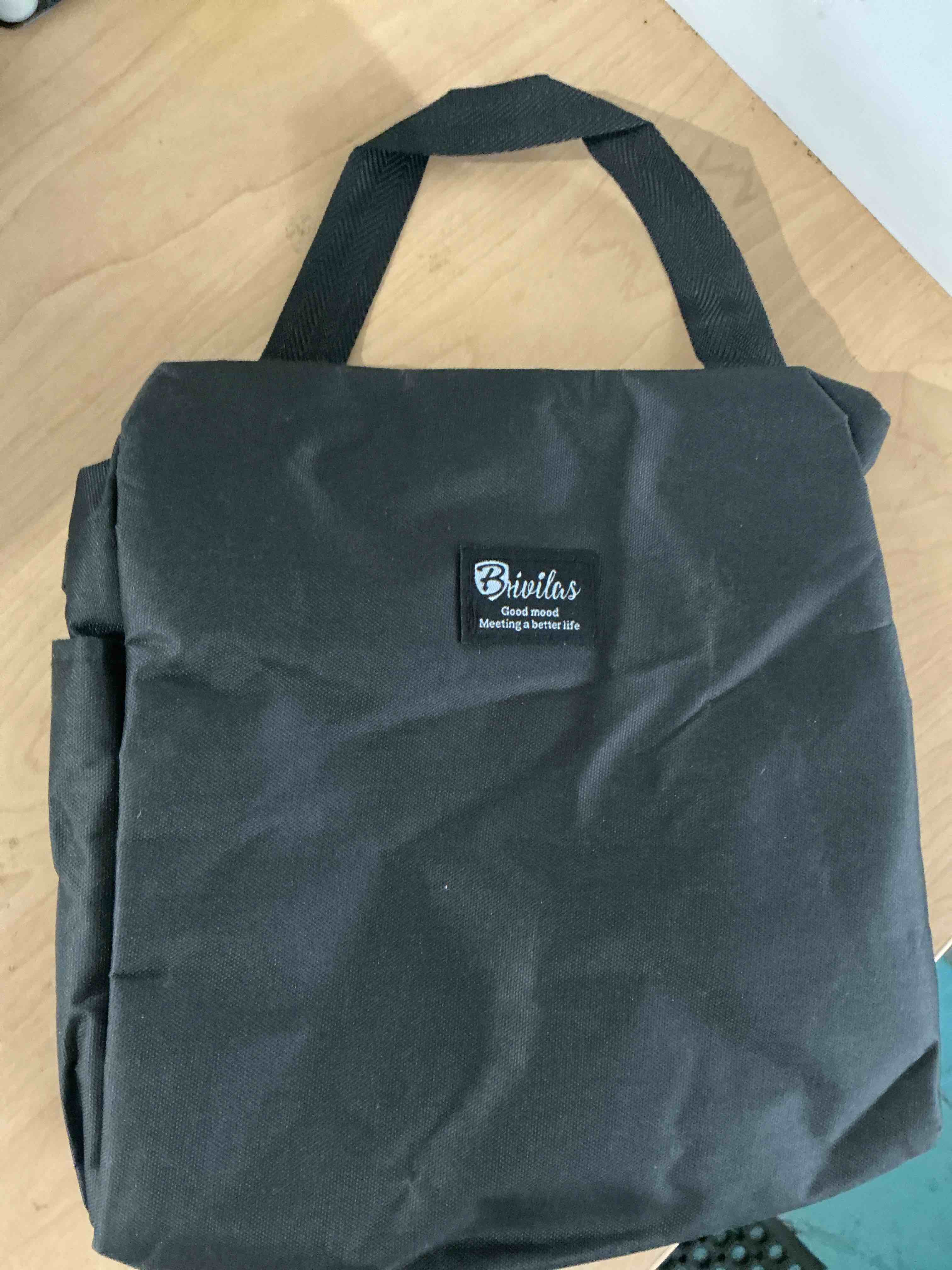 Condition photo showing New/Like New for large lunch bag tote cooler insulated lunch box for women and men large capacity lunch tote bag reusable waterproof bento bag for work picnic (black)