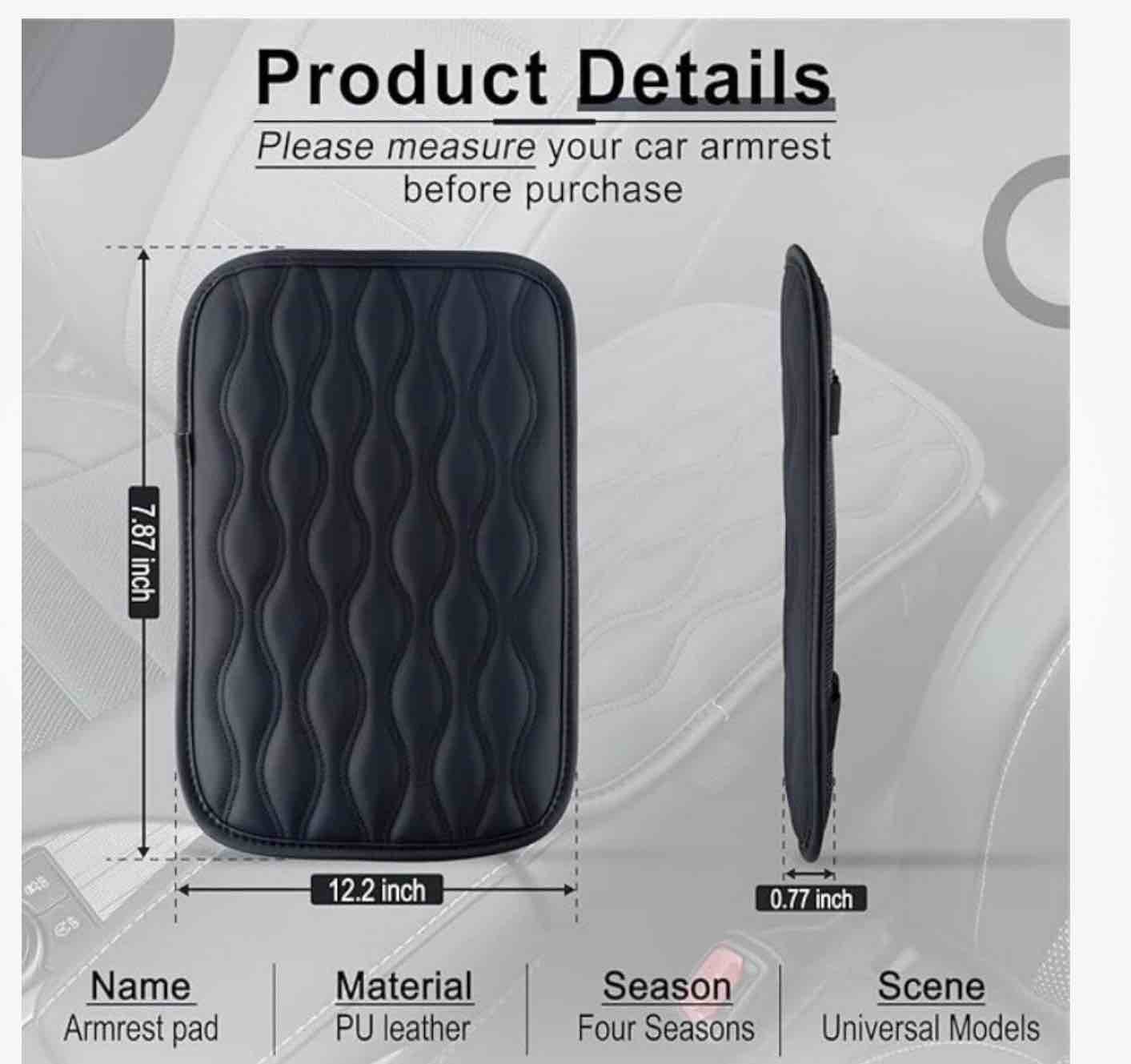trump charger armrest covering car auto center console cover pad universal fit for suv – truck – car waterproof car armrest seat box cover leather auto armrest cover
