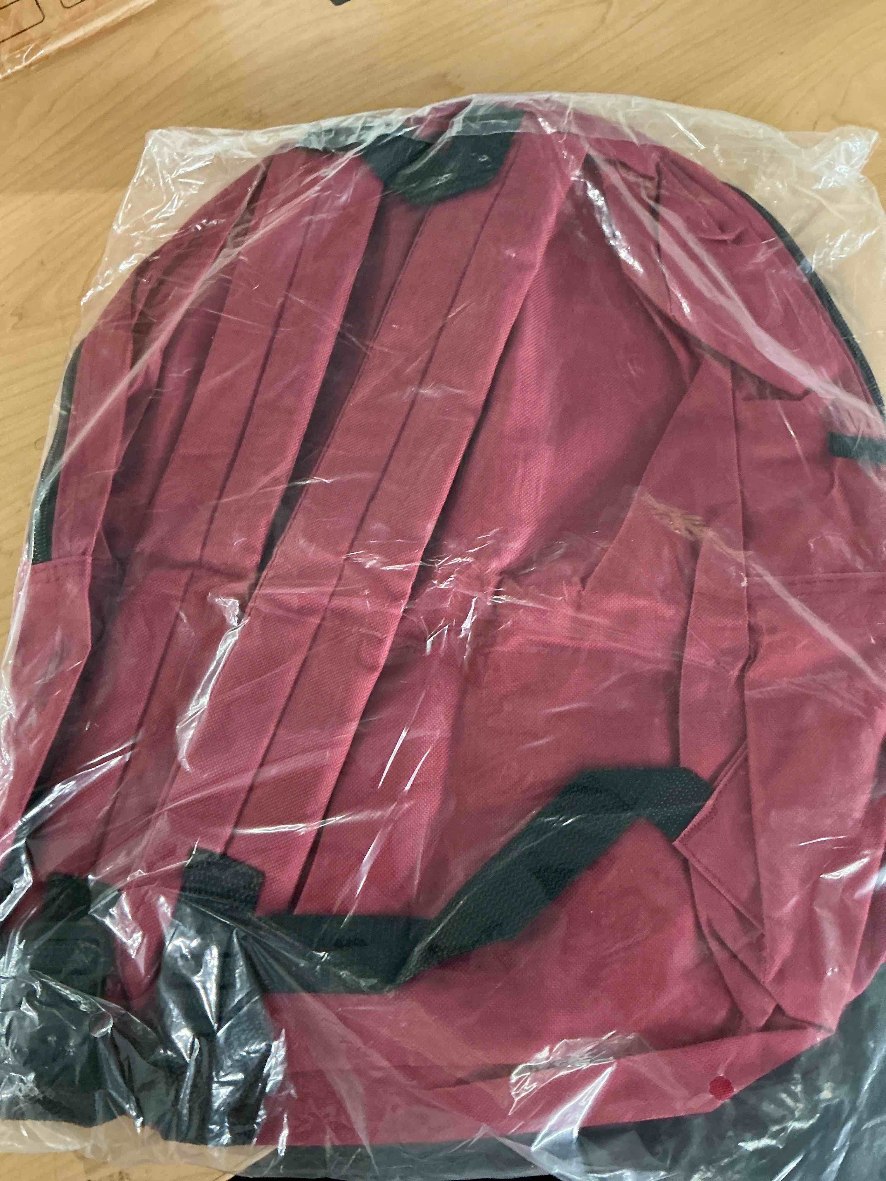 Condition photo showing New/Like New for trail marker classic 17 inch backpack for boys or girls burgundy red