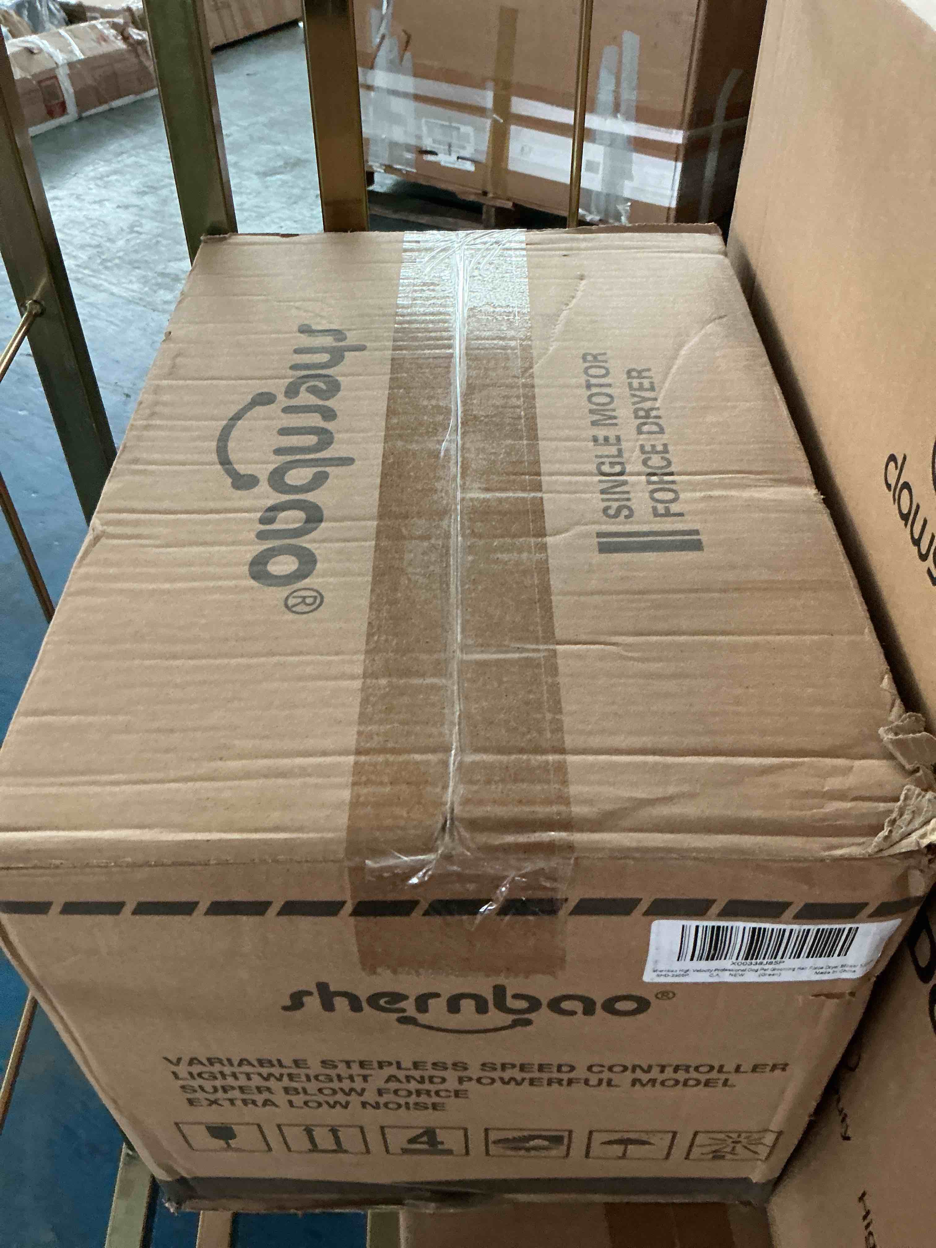 Condition photo showing New/Like New for high velocity professional dog pet grooming hair drying force dryer blower 5.0hp (super cyclone) shd-2600p (green)