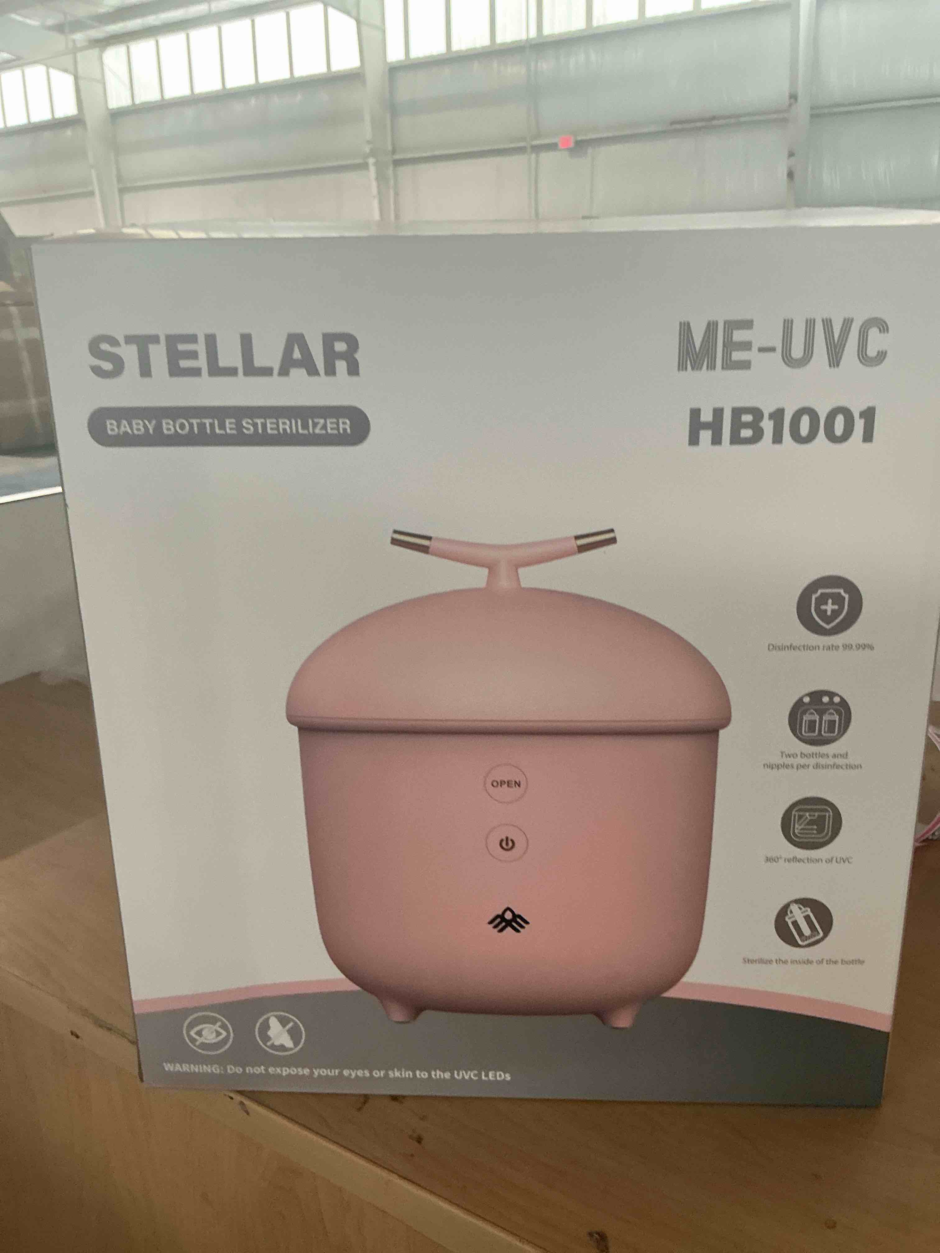 Condition photo showing New/Like New for bottle sterilizer and dryer, 99.999% deep sterilization, 6-min rapid disinfection, 2 bottles, hepa filter, all-in-one for baby bottles, breast pump parts & newborn essentials baby blue 