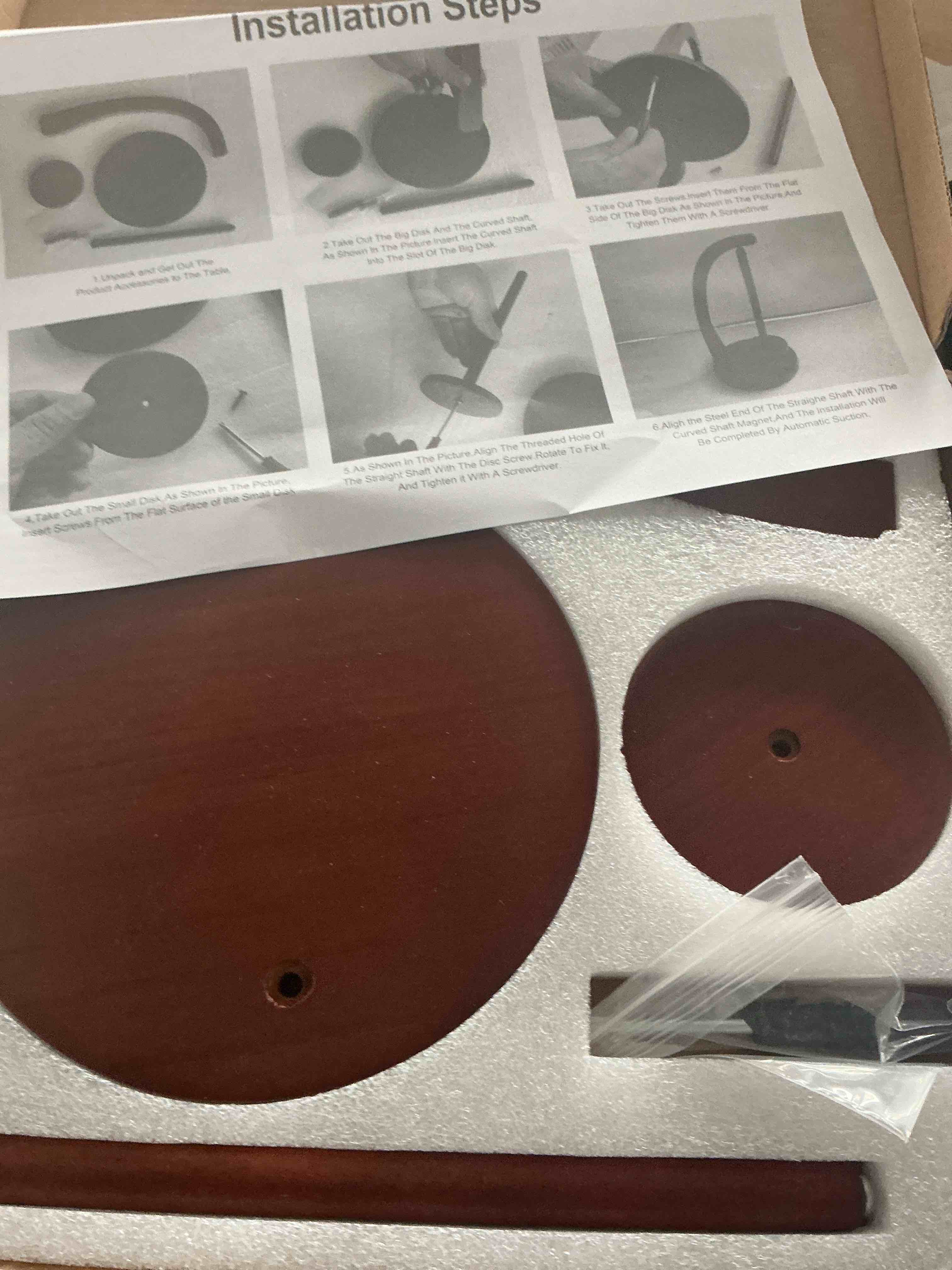 Condition photo showing New/Like New for jucpash yarn holder for crocheting and knitting, wooden yarn spinner with magnetic rotating mechanism and anti-slip pads, crochet accessories birthday gifts for women mom wife grandma mother (brown)