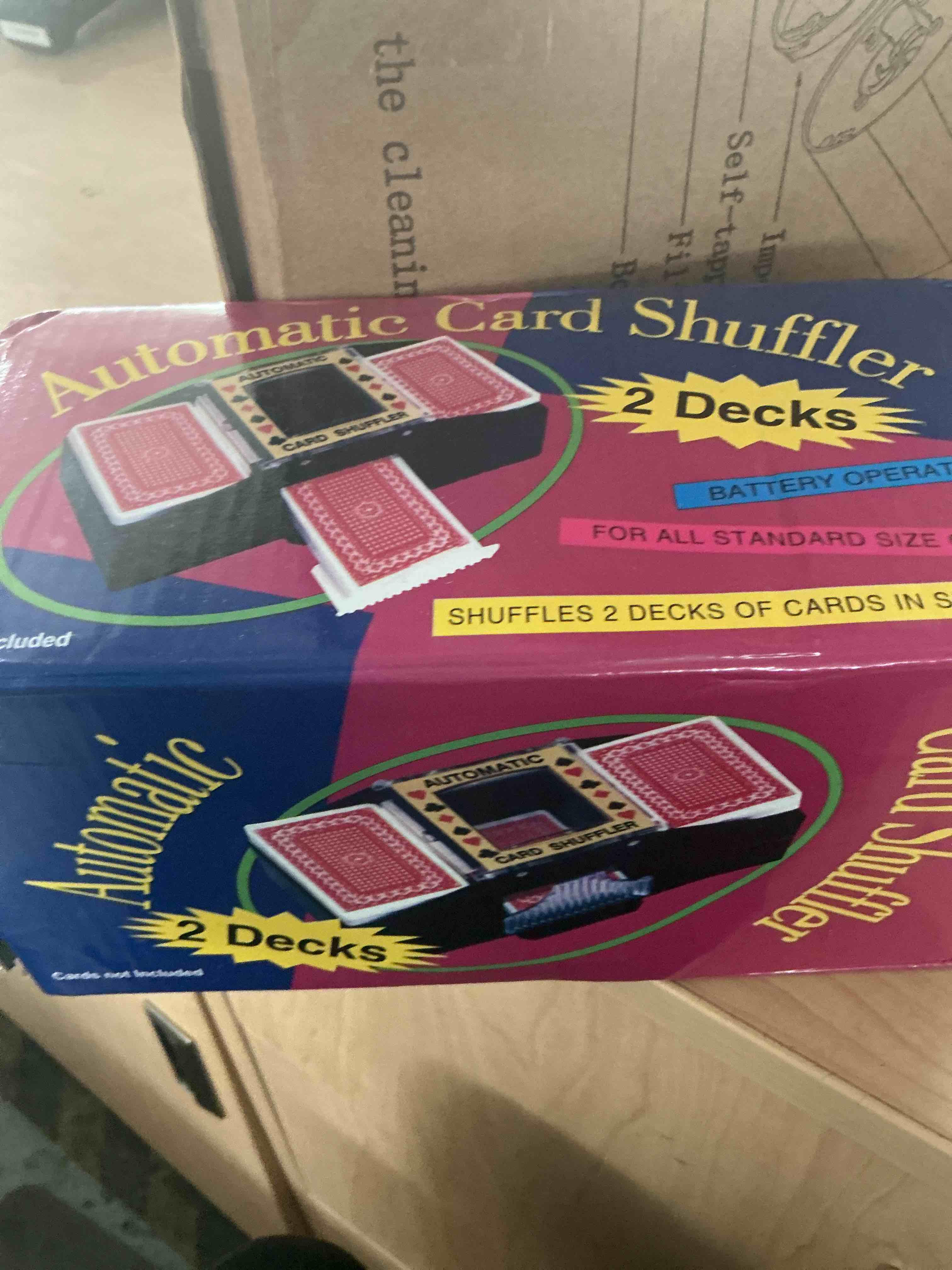 Condition photo showing Brand New for feierya automatic card shuffler 2/1/4/6 deck,battery-operated electric uno poker shuffler,playing card shuffler for home card game,travel 2 decks