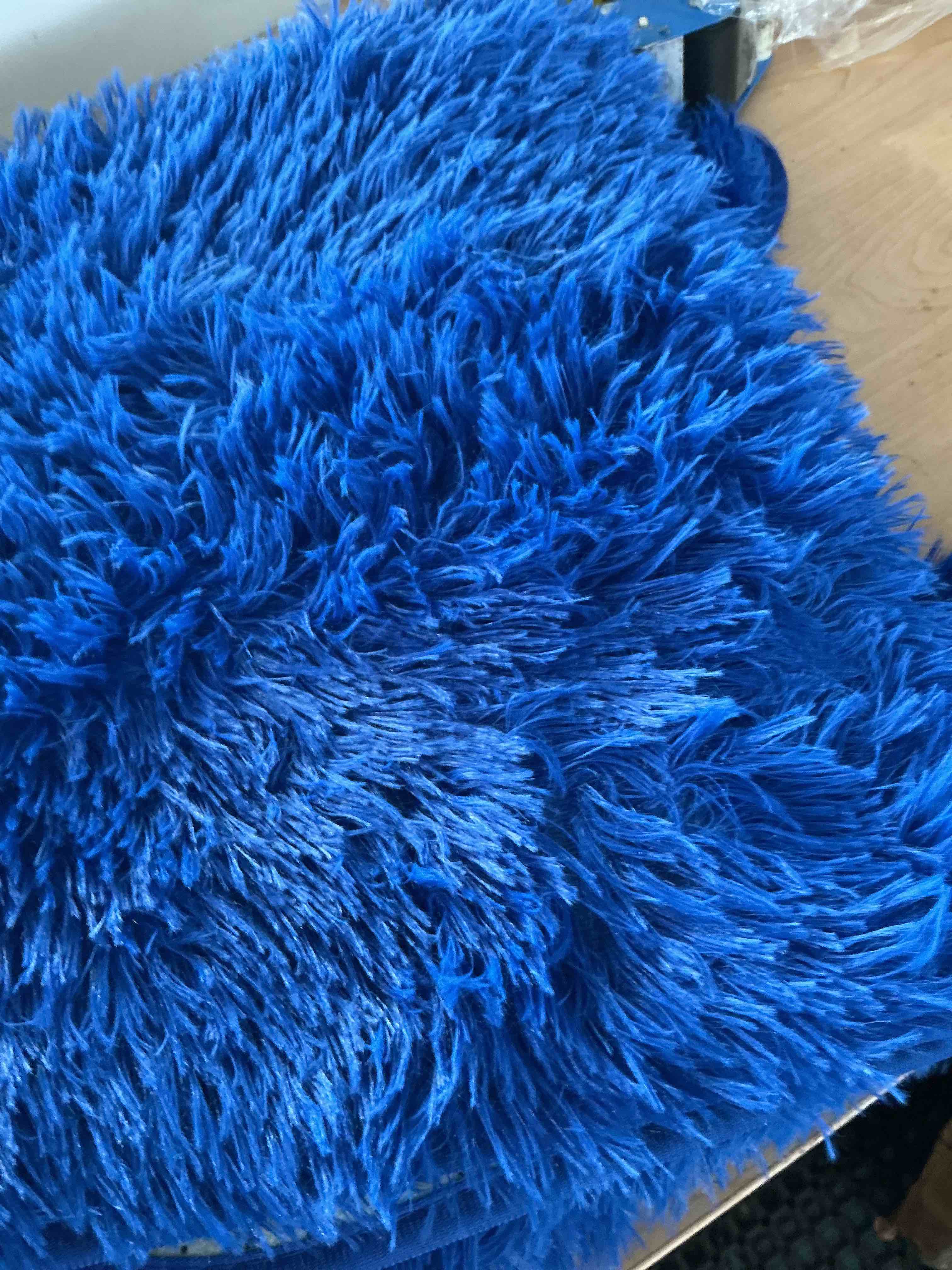 Condition photo showing New/Like New for reyox 4 pieces shaggy bath mat set, soft absorbent plush microfiber bathroom rugs, non slip bath rugs royal blue 3 pcs