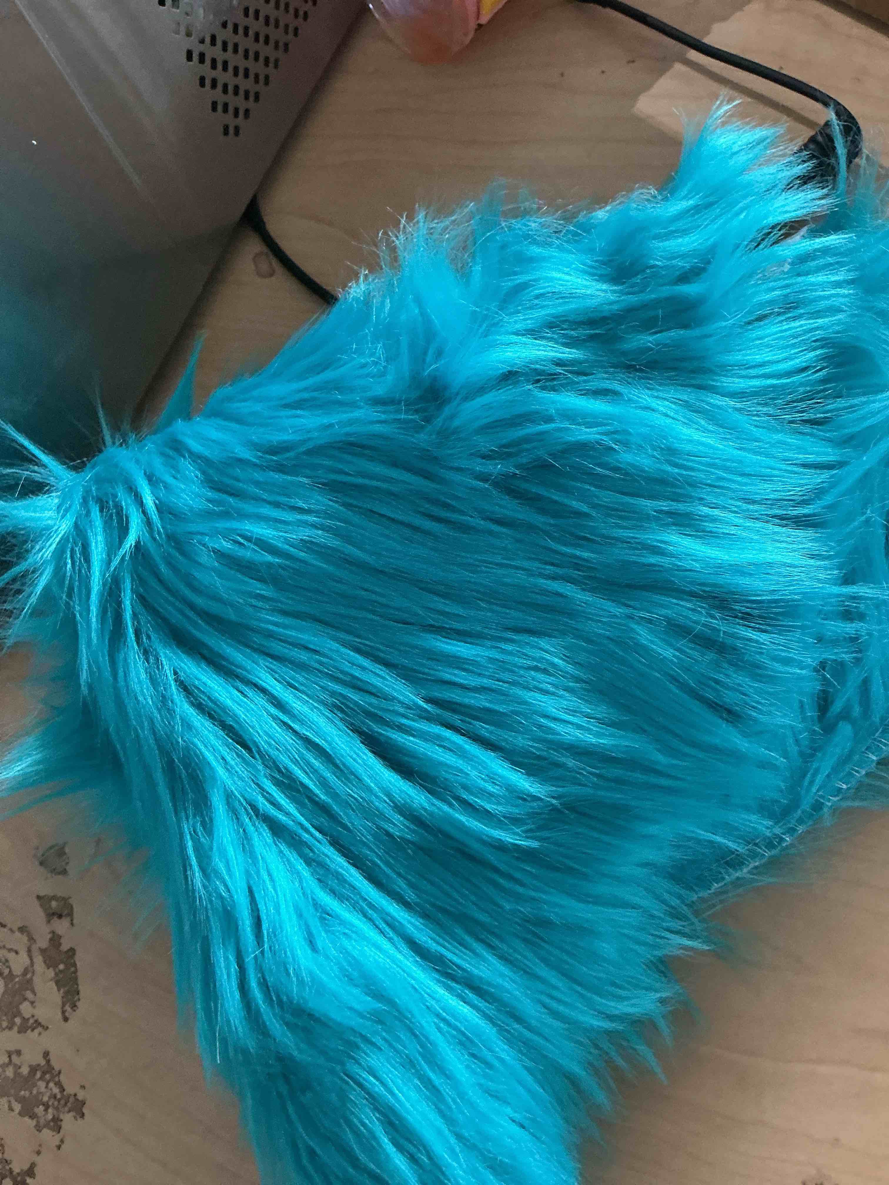 Condition photo showing New/Like New for uxcell heart shaped rugs for bedroom,small aesthetic carpet girls,cute shaggy floor mirror mat,pastel furry throw rug 2.3ftx3ft, blue