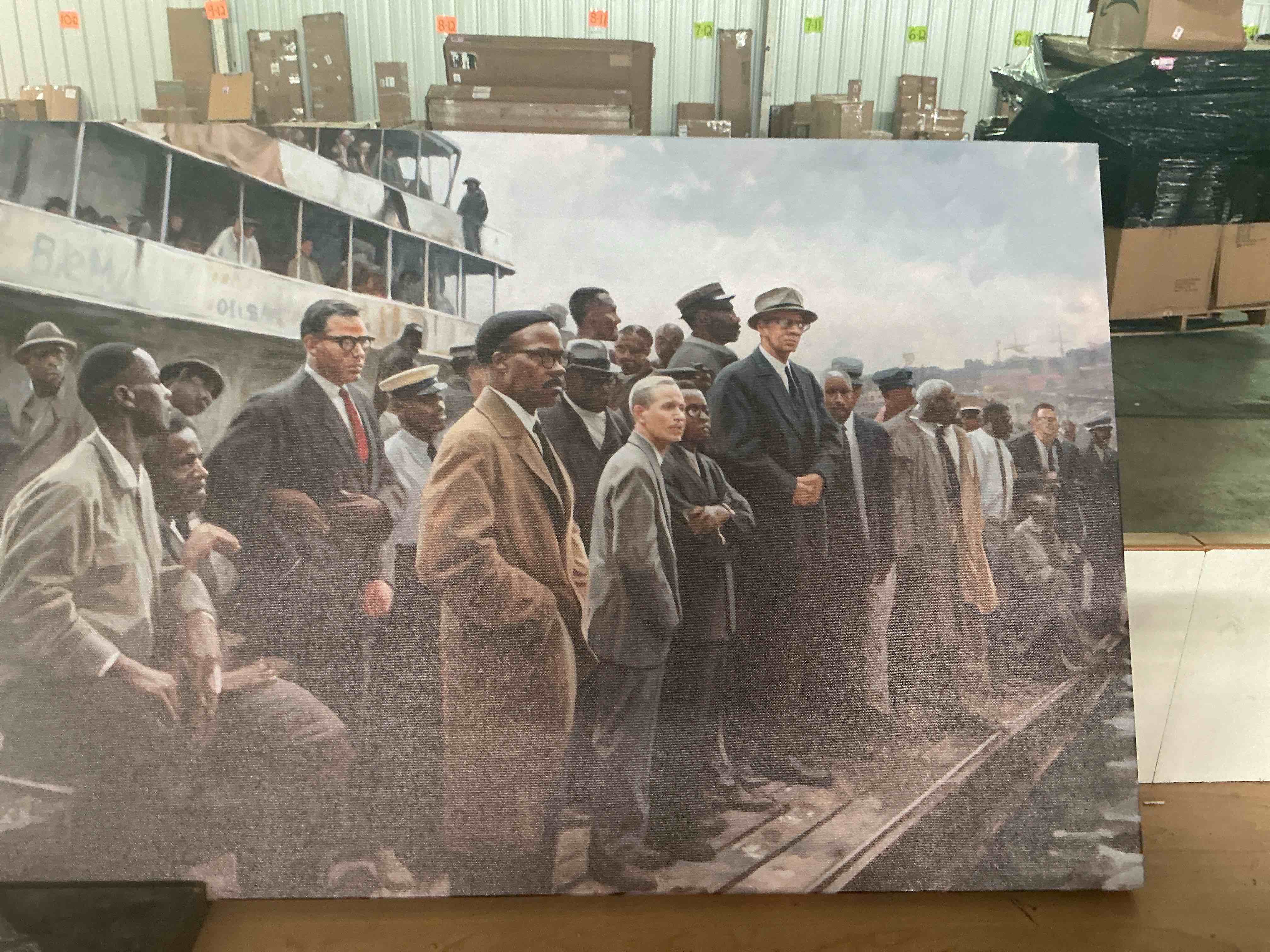 Condition photo showing Brand New for civil rights movement malcolm x on board vintage oil painting poster wall art canvas painting picture print living room bedroom decor (framed,24×36inch)