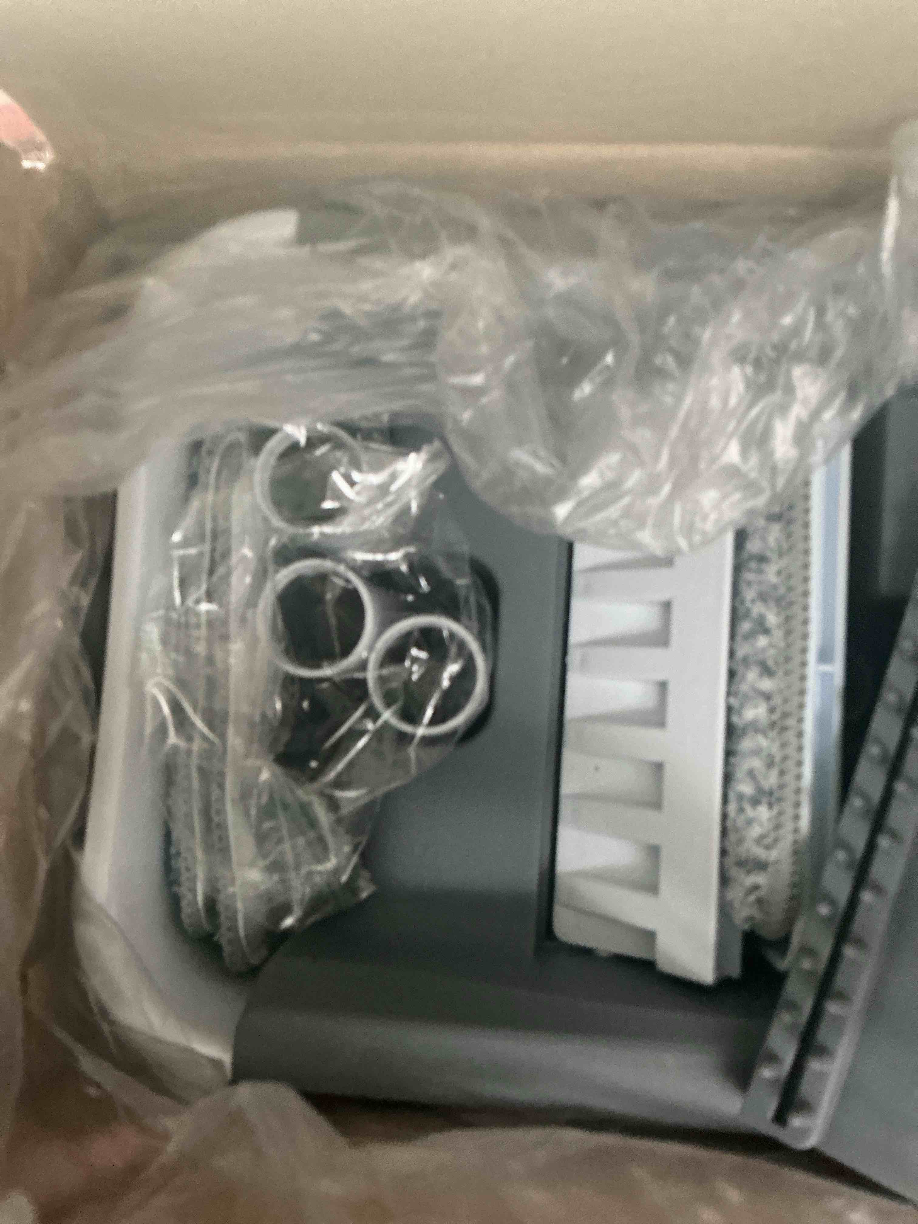 Condition photo showing Brand New for bosheng mop and bucket with wringer set, hands free flat floor mop and bucket, 3 washable microfiber pads included, wet and dry use, home floor cleaning system for all floor types and windows white mop and bucket set with 3 pads