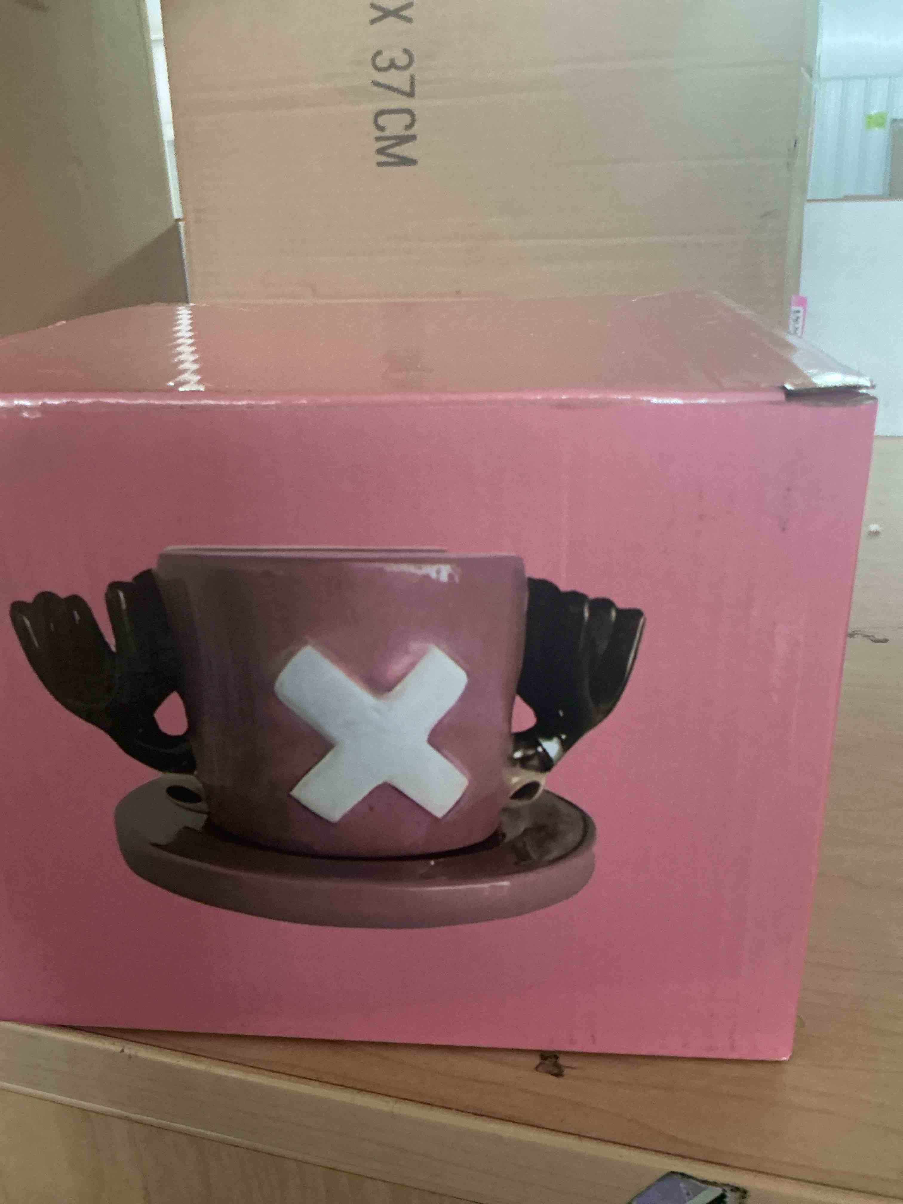 Condition photo showing New/Like New for yahtzee: one piece mug - chopper edition, collectible tony tony chopper cup, classic dice rolling game based on the anime