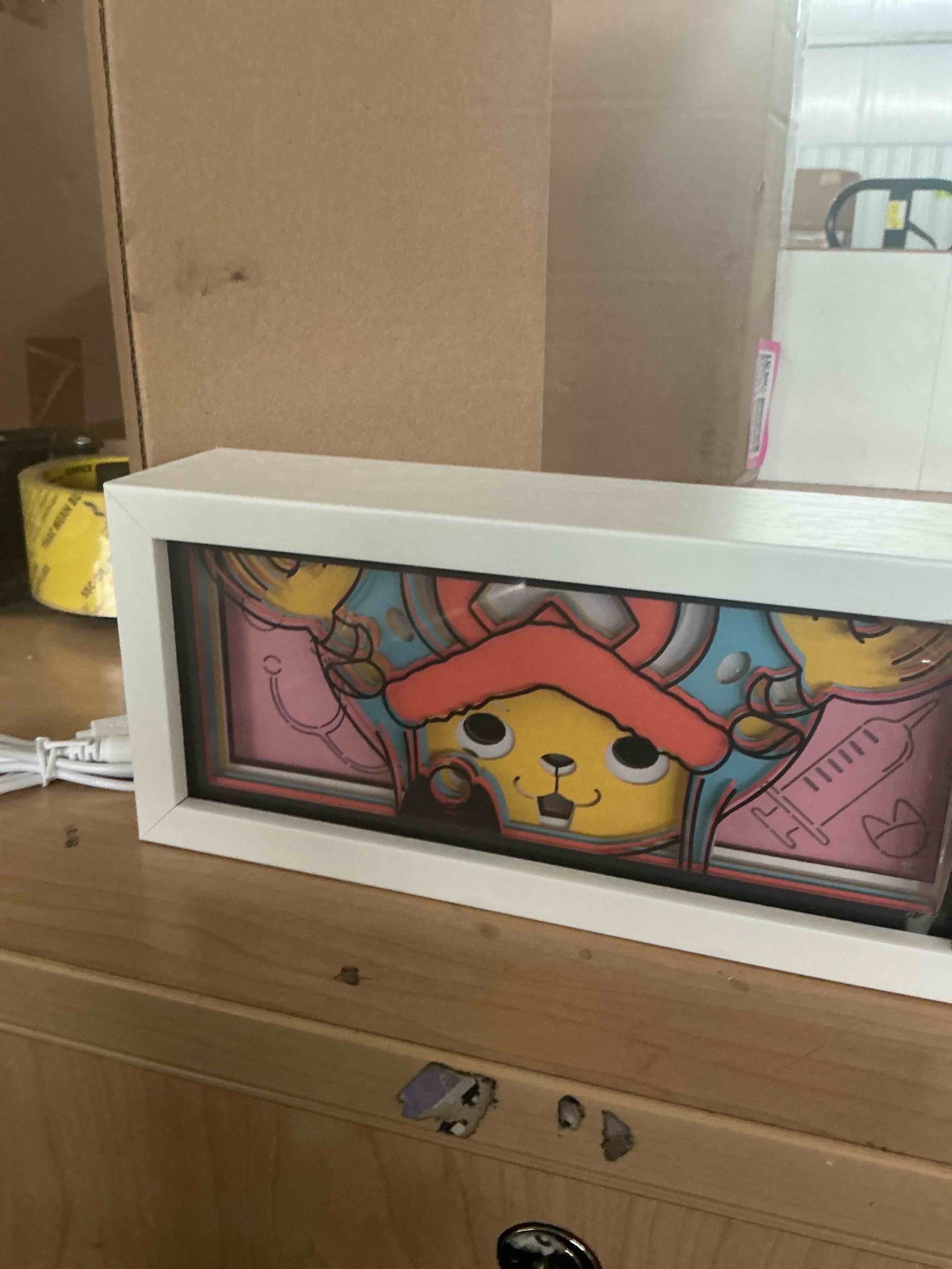 Condition photo showing New/Like New for chopper light box - one piece – anime lamp figure night light – 3d anime room décor gift for otaku