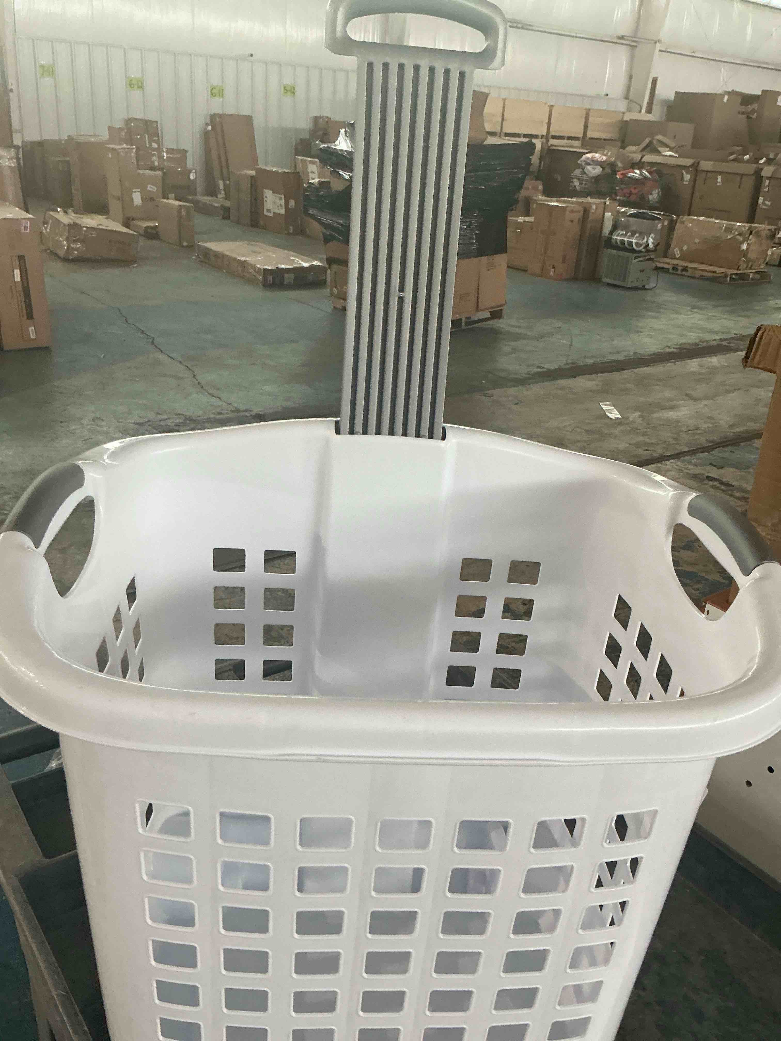 Condition photo showing Brand New for sterilite 1.75 bushel ultra™ wheeled laundry basket plastic, white, 1 pack