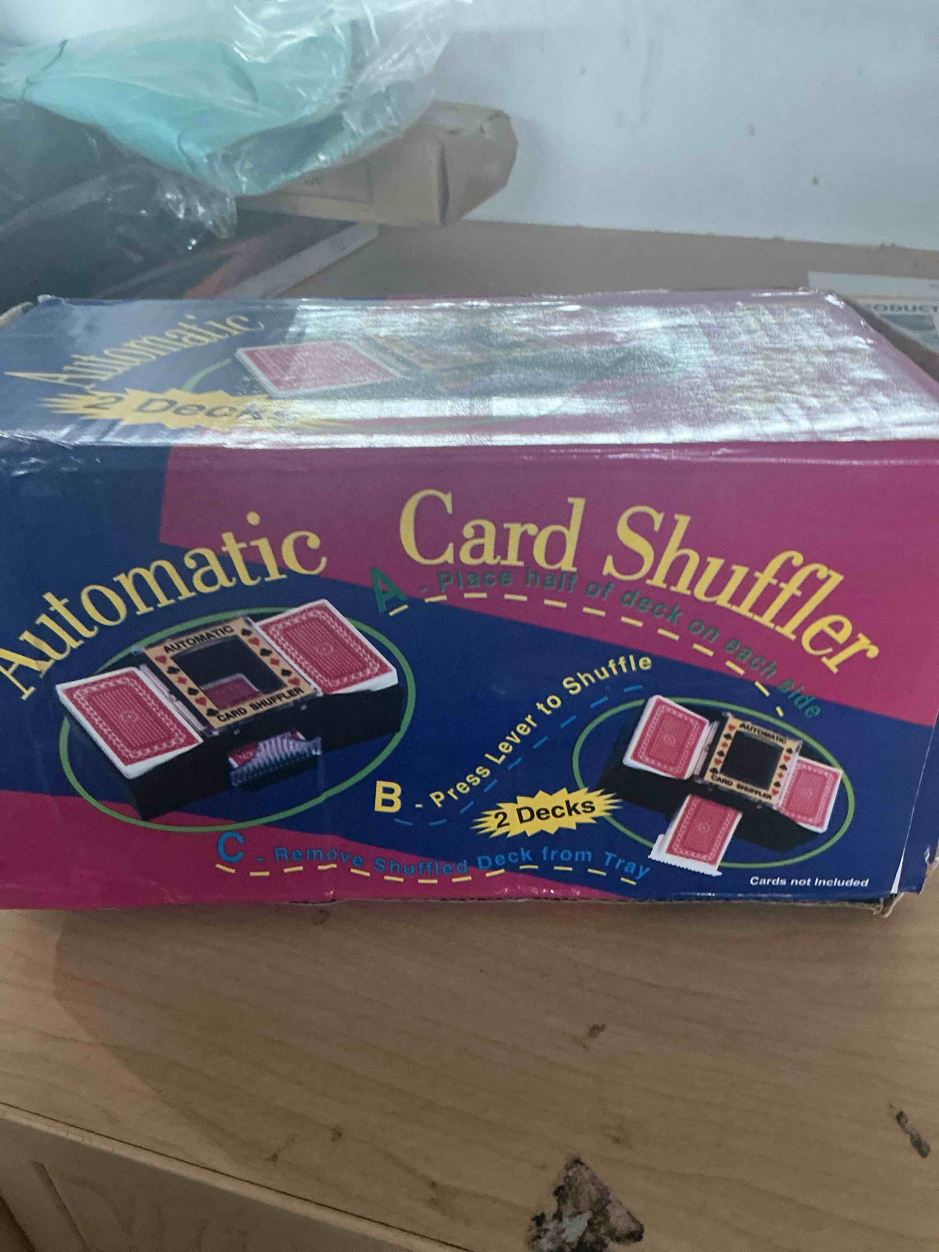 Condition photo showing New/Like New for feierya automatic card shuffler 2/1/4/6 deck,battery-operated electric uno poker shuffler,playing card shuffler for home card game,travel 2 decks