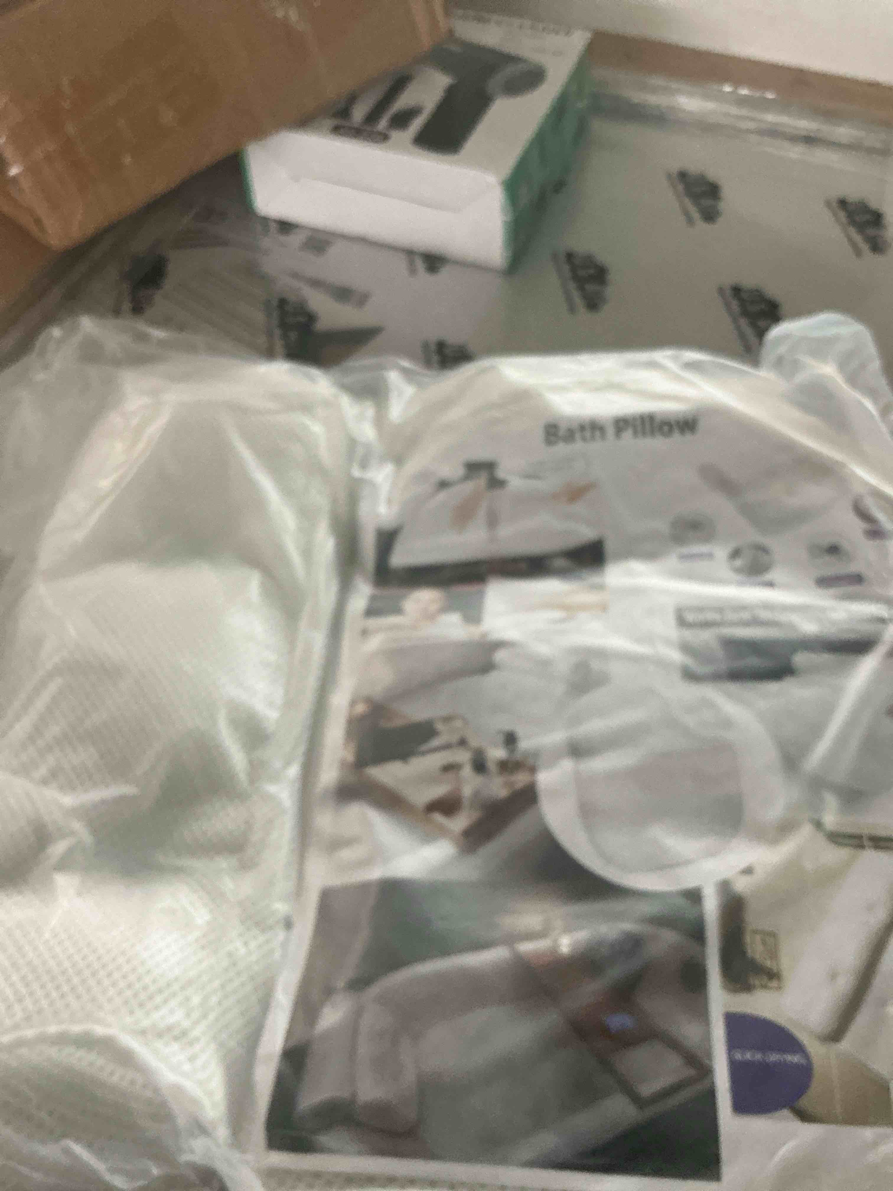 Condition photo showing Brand New for bath pillows for tub, comfortable bathtub cushion for head and neck with soft 3d mesh fabric and 54 non-slip suction cups, relaxing tub and shower accessories spa gift white standard