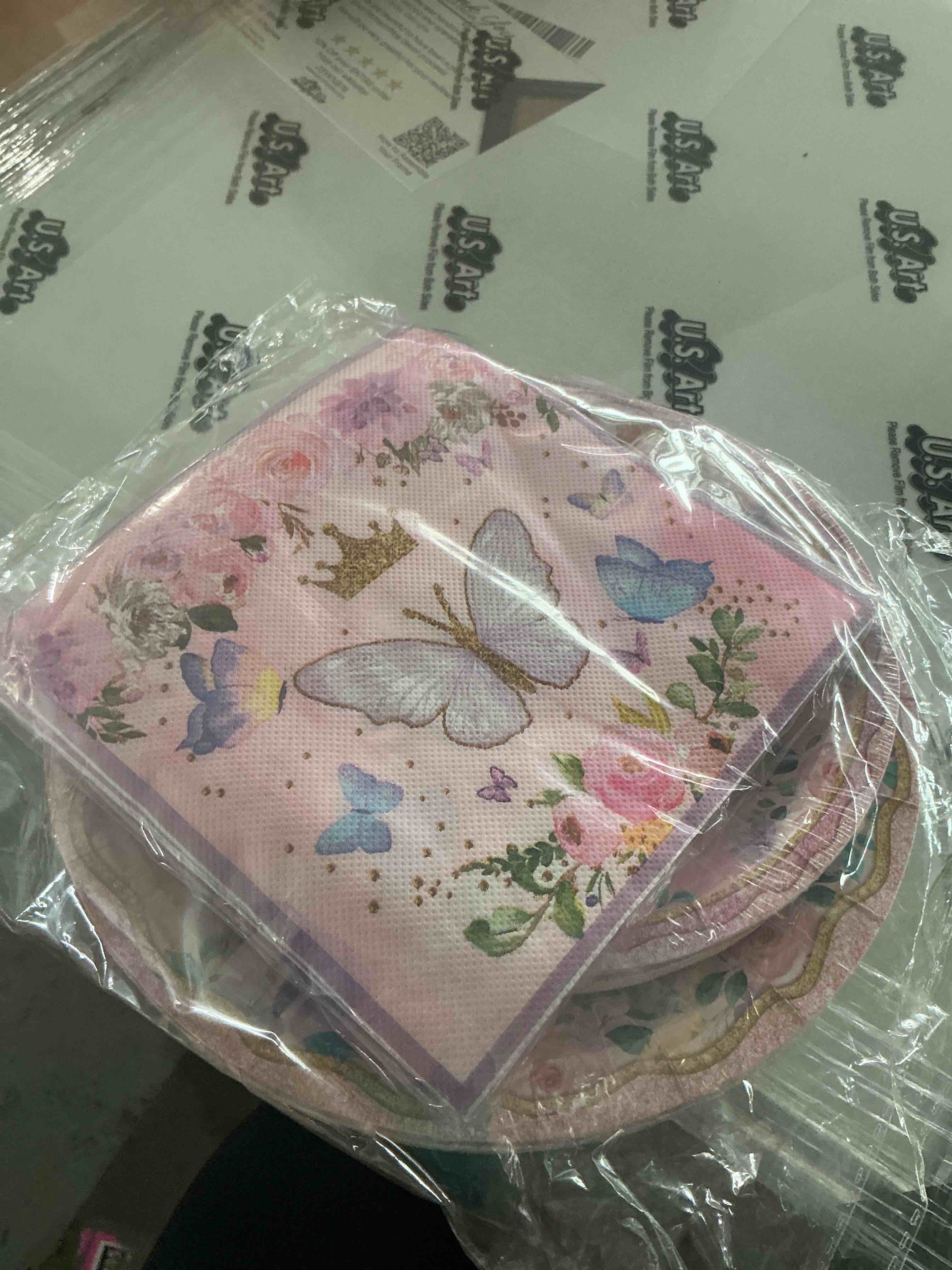 Condition photo showing Brand New for 40pcs butterfly plates and napkins party supplies, disposable butterfly birthday party paper plates napkins tableware set for girl butterfly baby shower birthday decorations (butterfly)