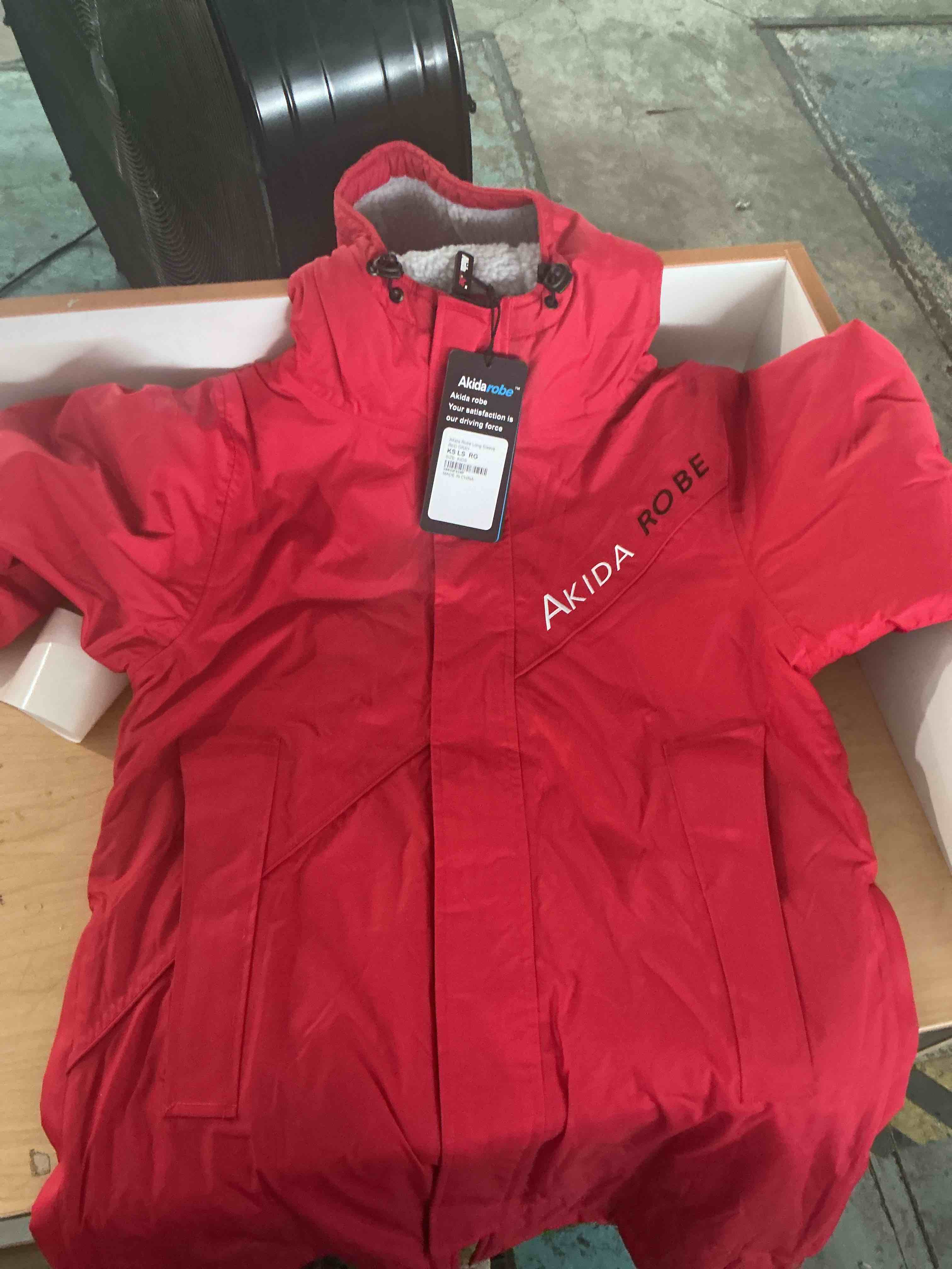 AKIDA ROBE long sleeve red coat, KS LS RG kid size