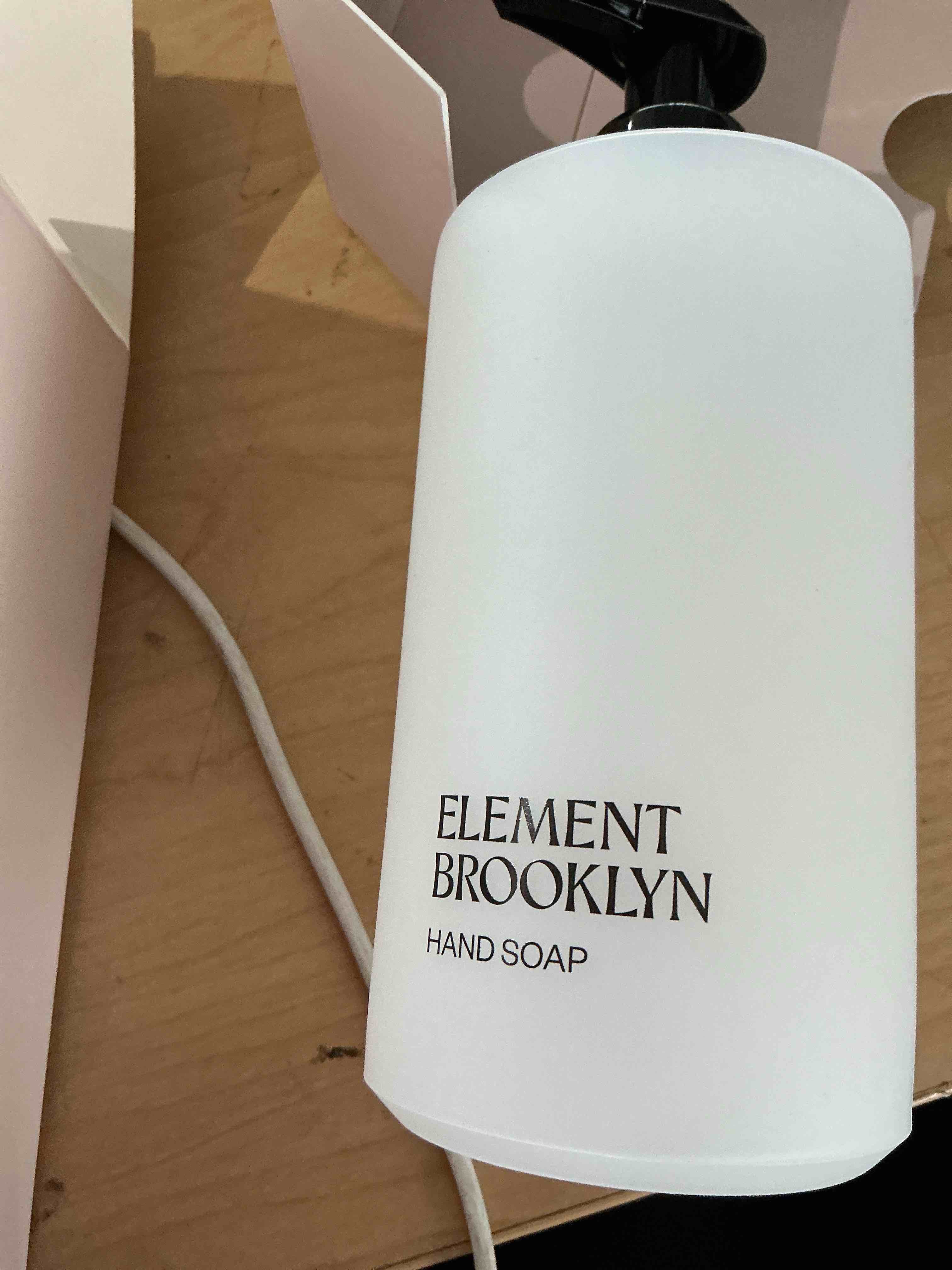 Condition photo showing New/Like New for element brooklyn, reusable hand soap dispenser with a 15 ounce capacity