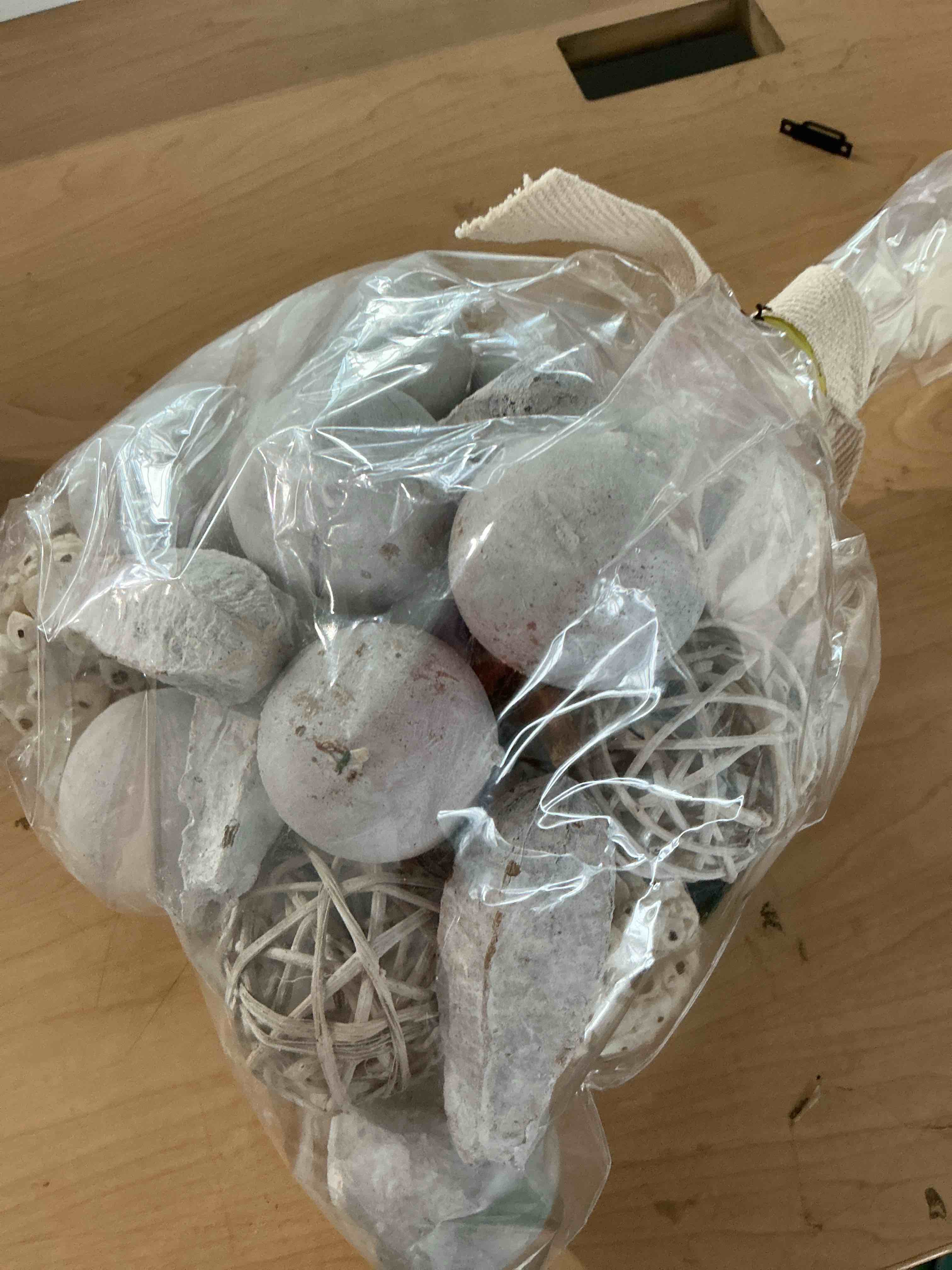 Condition photo showing New/Like New for andaluca large decorative balls bowl filler decor orbs white & cream (natural white)