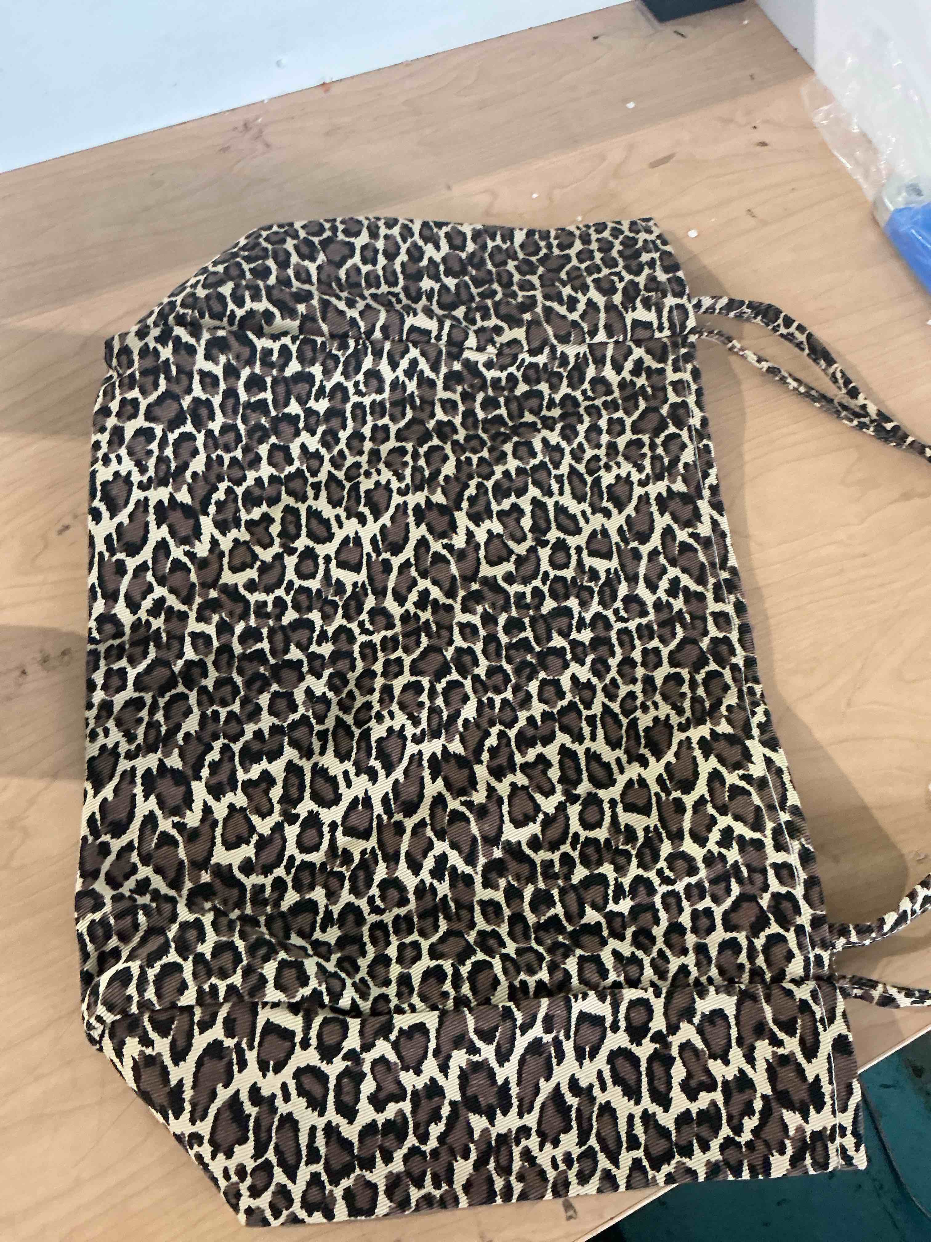 Condition photo showing New/Like New for makemechic women's leopard tote bag cheetah oversize shoulder bag weekender bag