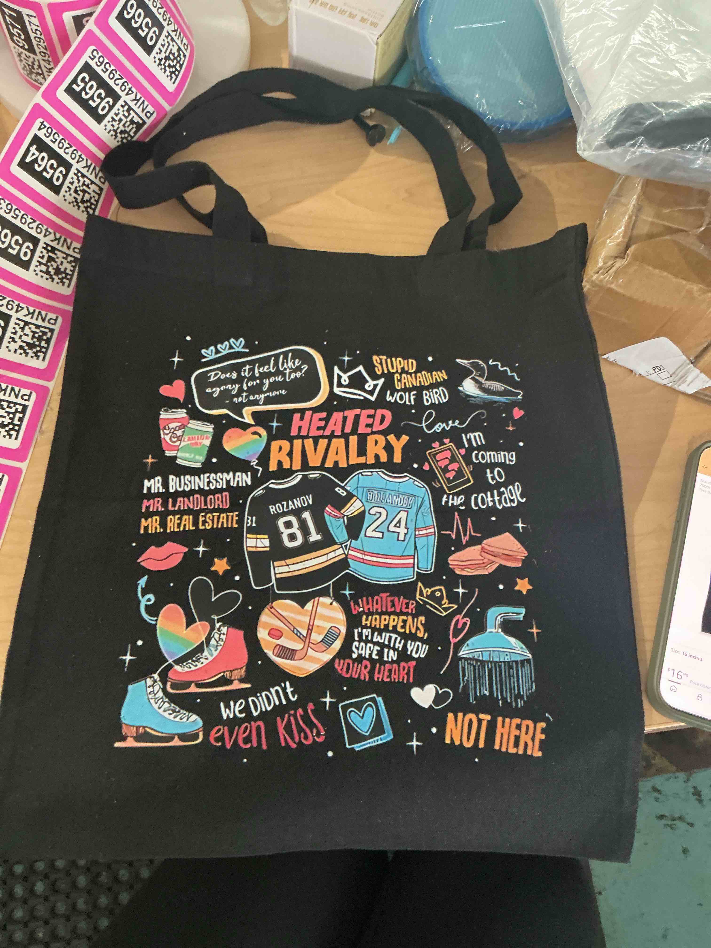 Condition photo showing New/Like New for collectible tote bag