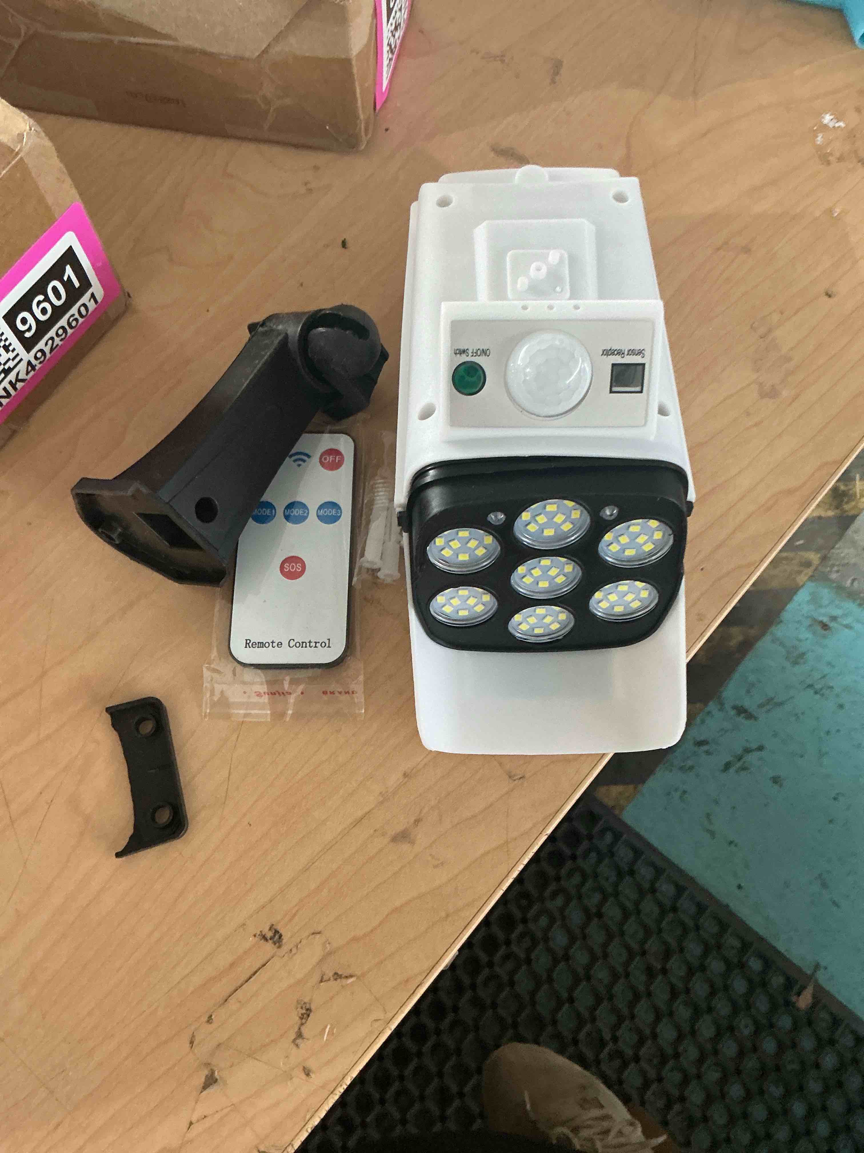 Condition photo showing New/Like New for solar powered outdoor courtyard lights simulation monitoring camera street lights intelligent human body sensing lighting,white