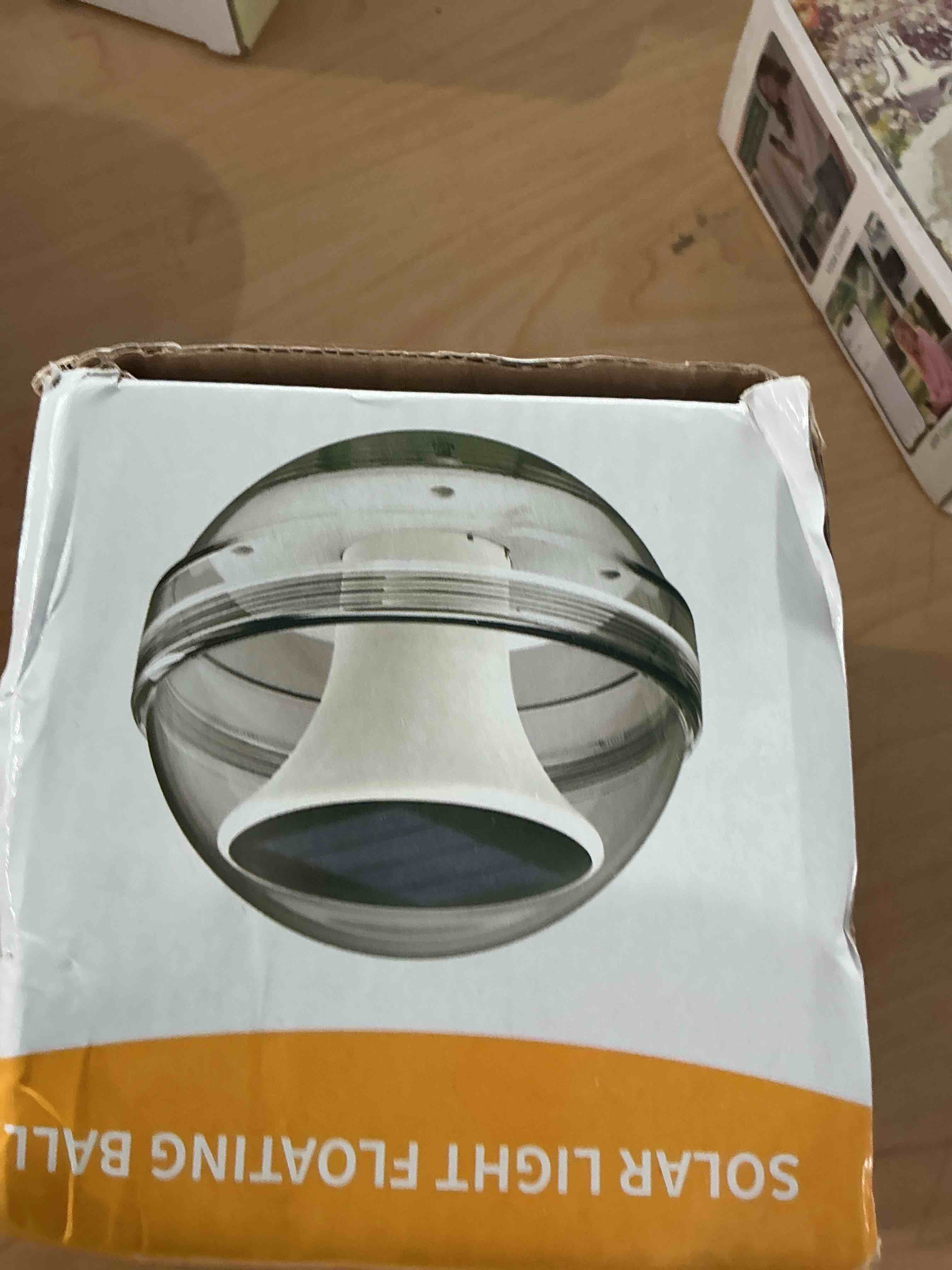 Condition photo showing New/Like New for floating pool lights solar w/ 9 dynamic lighting, rgb color changing solar pool lights that float, ip68 waterproof floating light for hot tub,bath,pond, holiday outdoor garden party decor(2)