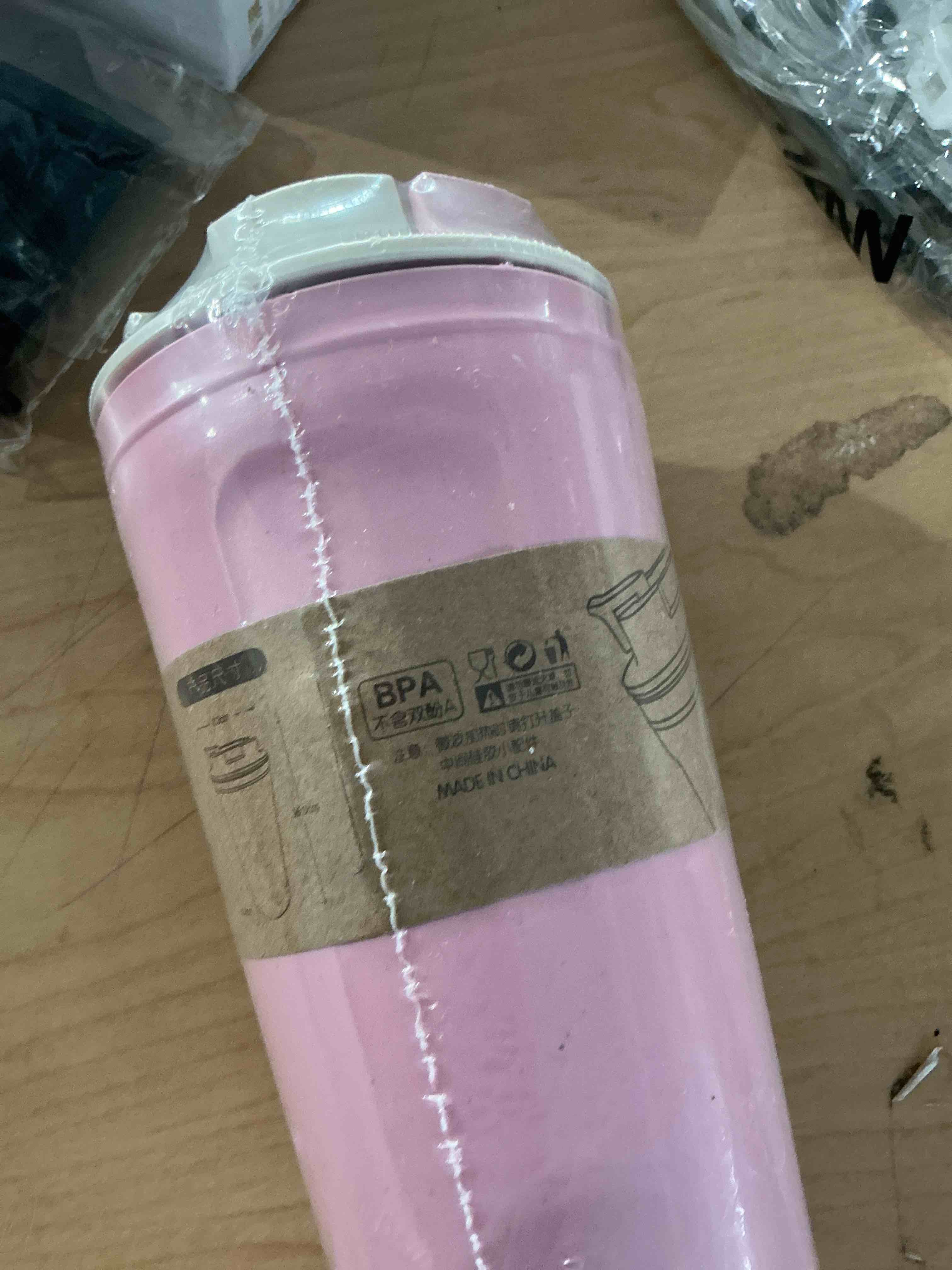 Condition photo showing New/Like New for sealable drinks cup 420ml bamboo fiber mugs unbreakable tumbler mug cup for coffee, beer, water, milk, juice, tea (pink)
