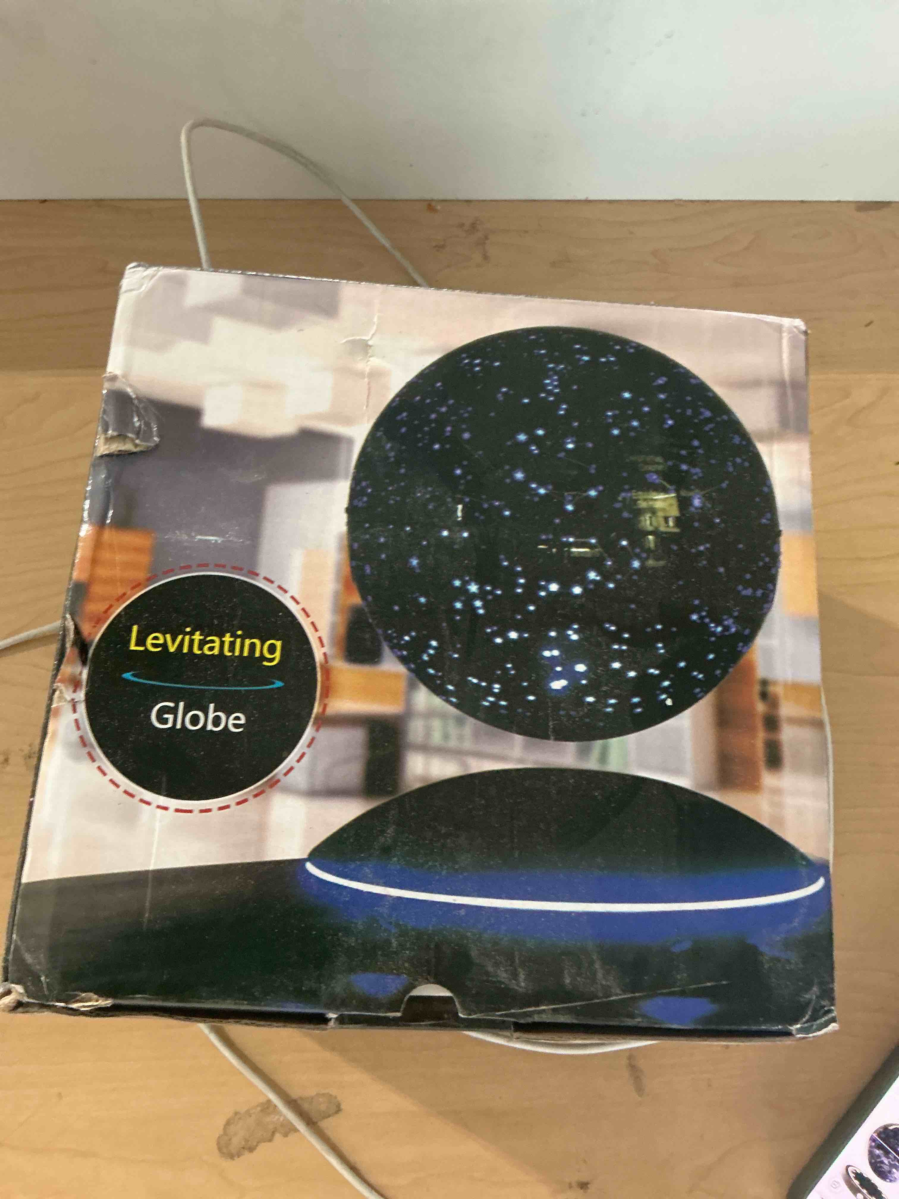 Condition photo showing New/Like New for 6 inch magnetic levitating globe with dynamic 16-color led light, auto-rotating floating constellation ball, cool tech gadget gift for men women kids, educational home office desk decor