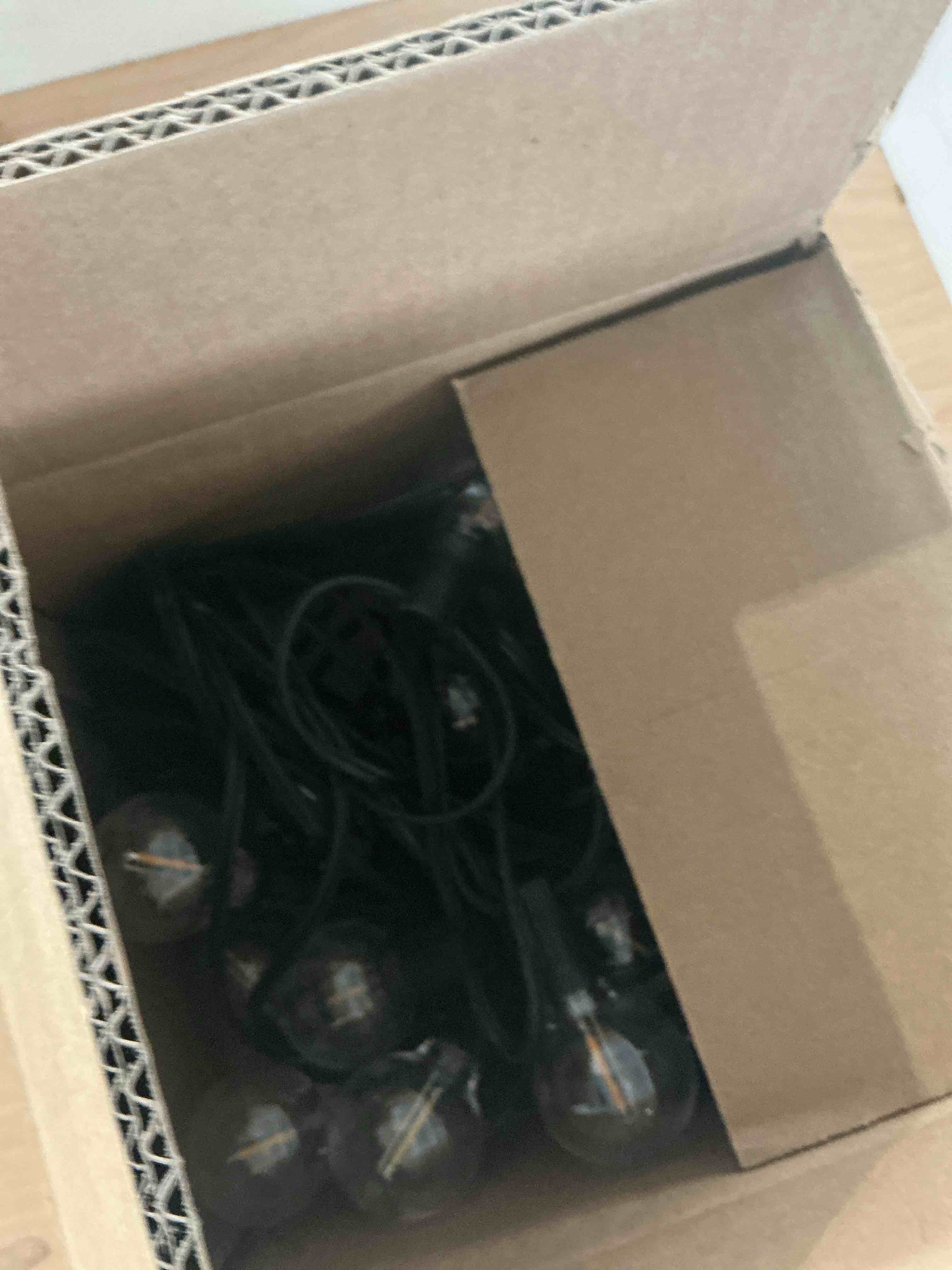 Condition photo showing New/Like New for 100ft led outdoor string lights with remote, one continuous strand patio lights with 35+1 shatterproof s11 bulbs, dimmable 2700k warm white, timer & 3 modes, low voltage for backyard garden