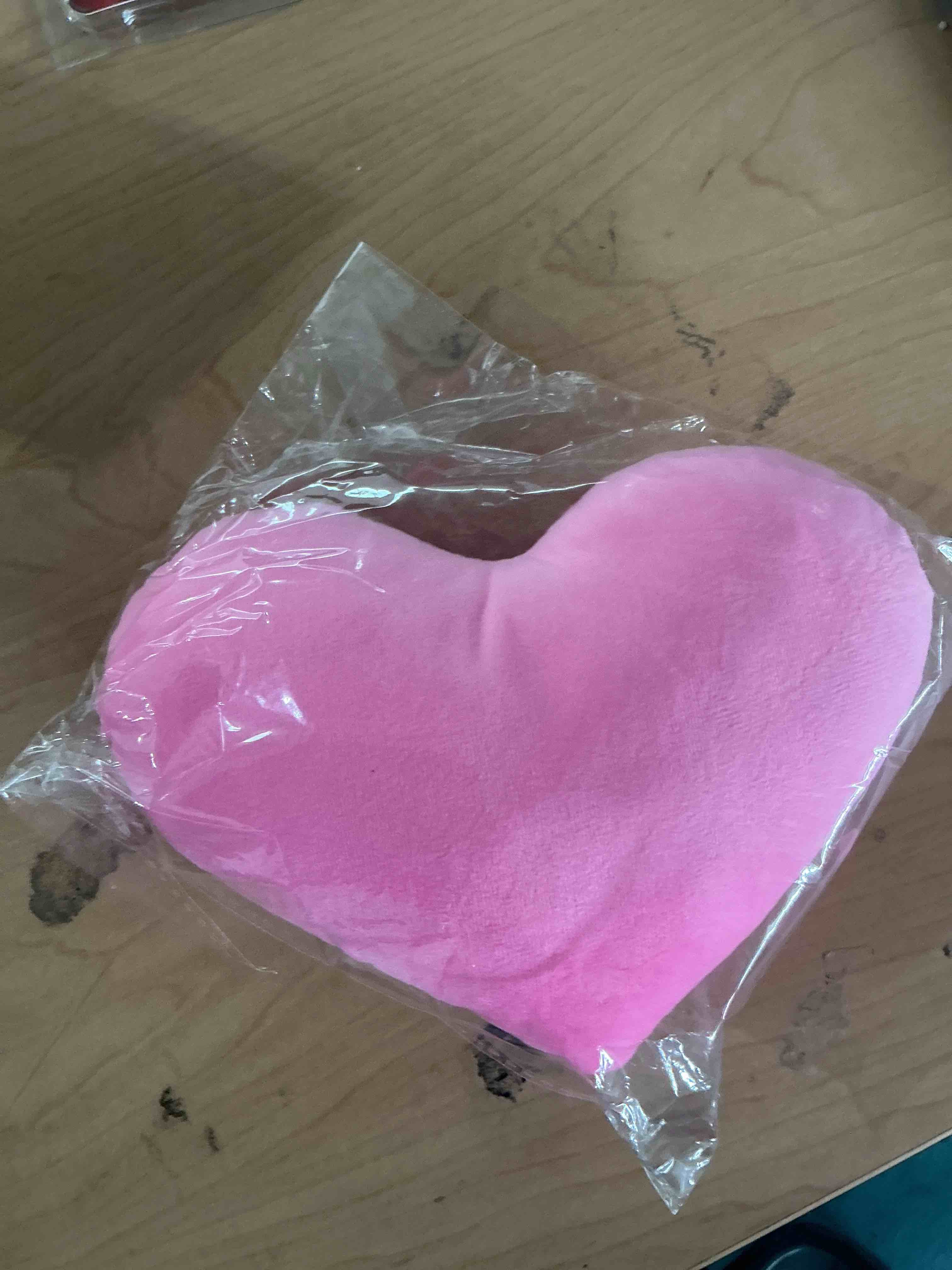 Condition photo showing New/Like New for heart shaped decorative throw pillow super soft plush cushion cute home decor for bedroom living room sofa chair valentines wedding(pink)