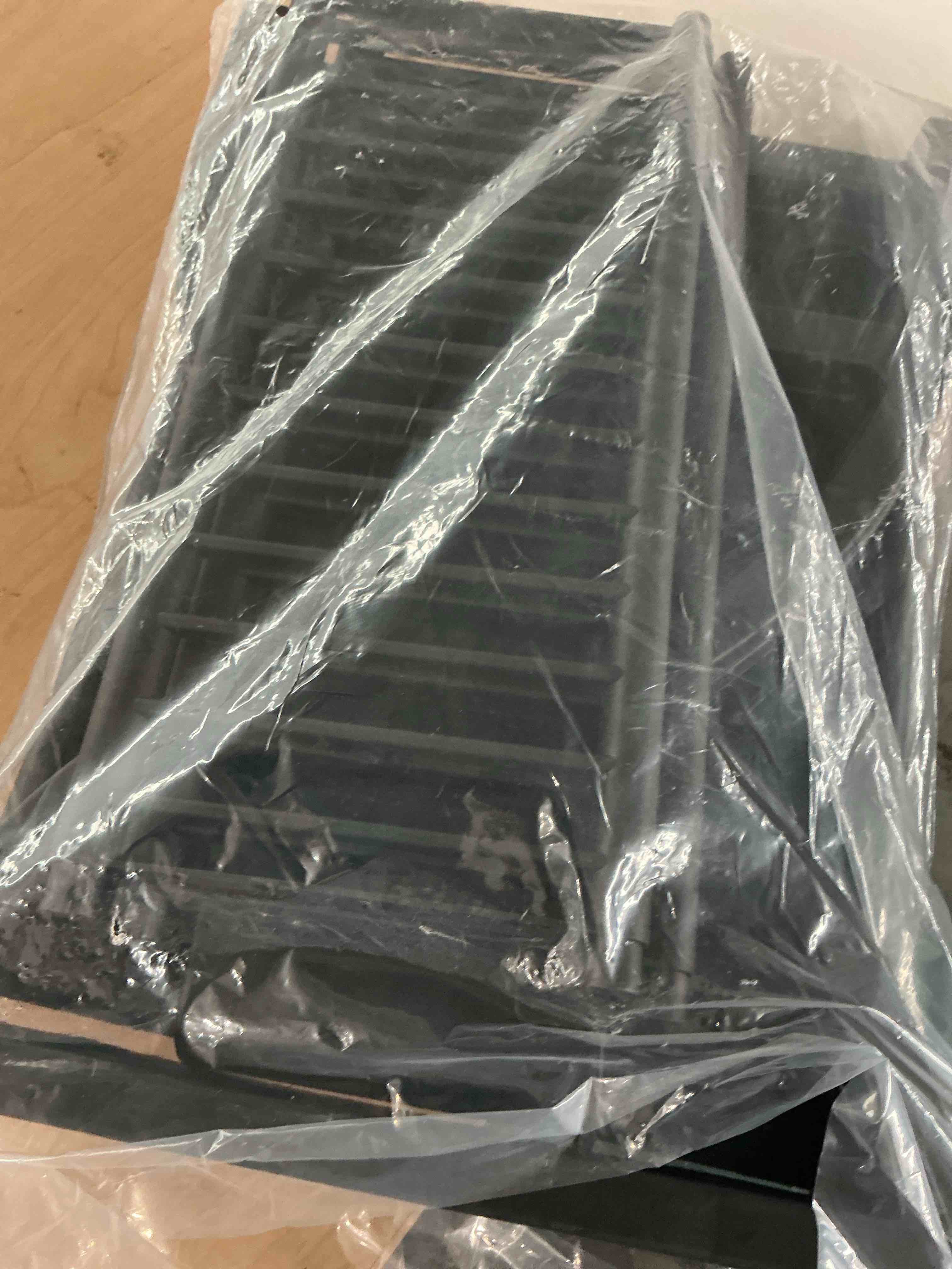 Condition photo showing New/Like New for kitchen double layer, drain dish, storage rack, household, multifunction, dish rack, black