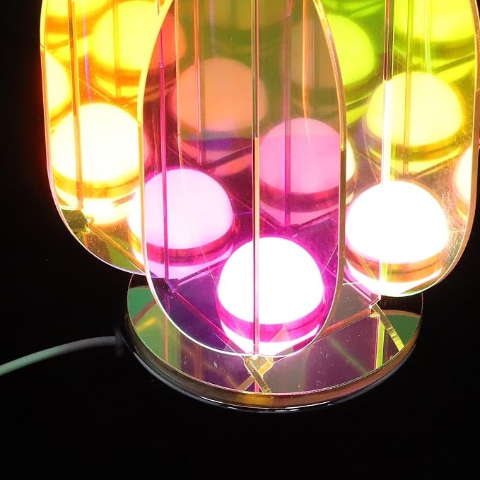 Condition photo showing New/Like New for acrylic table lamp, small desk, light rgb decorative desktop lamp for bedroom living room ambient lightning