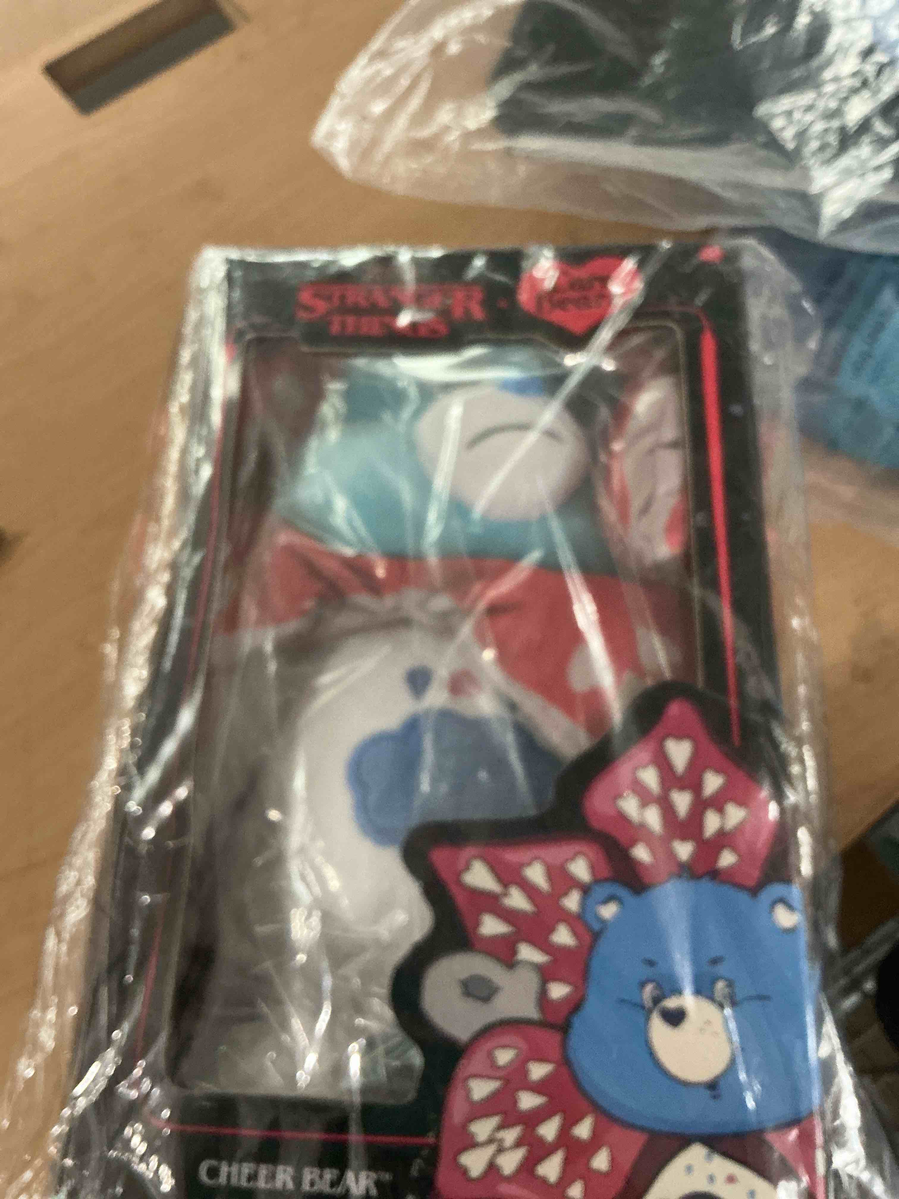 Condition photo showing New/Like New for care bears stranger things grumpy bear as the demogorgon plush toy, collectible character crossover