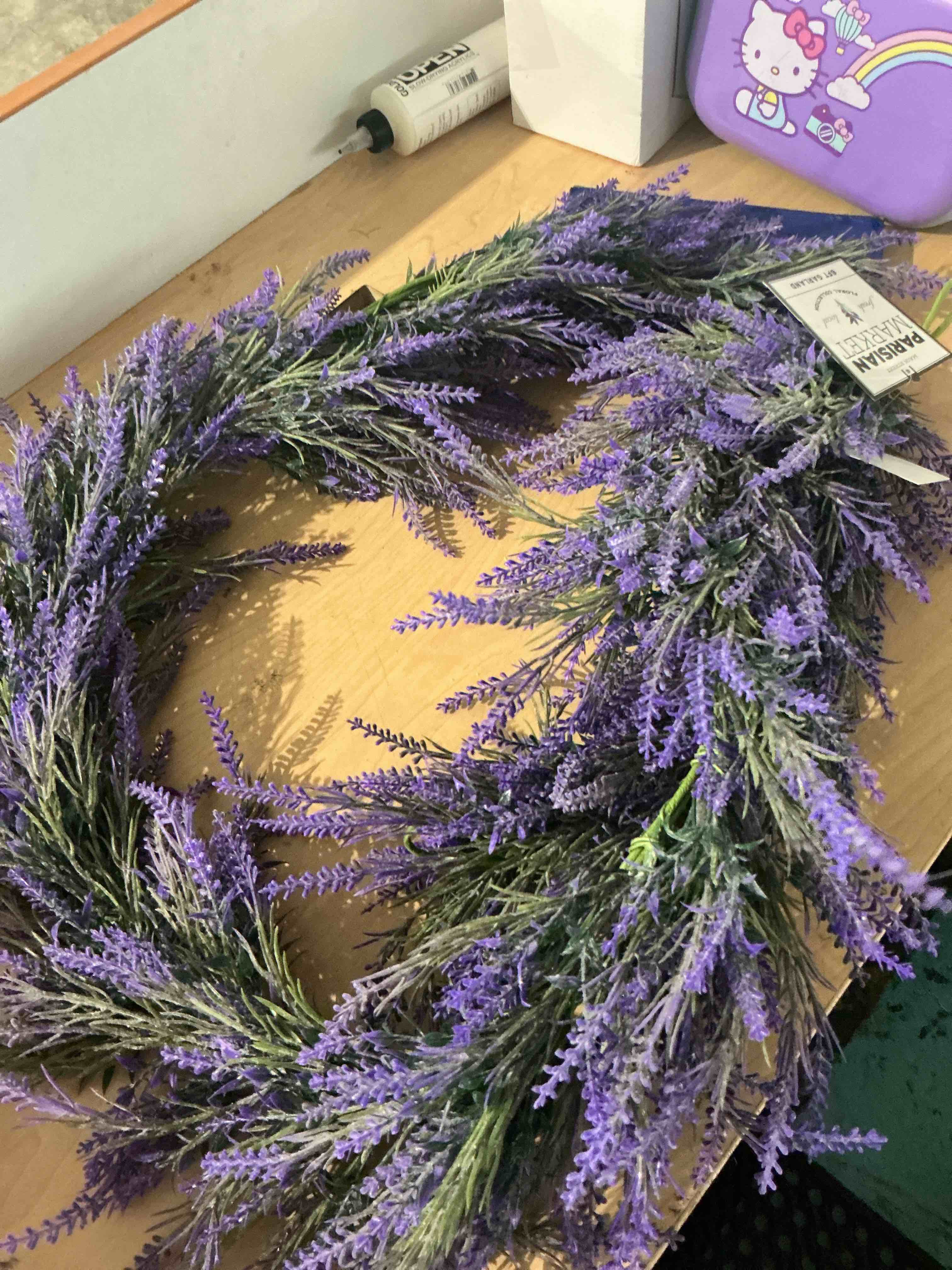6 feet artificial lavender garland, purple floral decorator for wedding and home