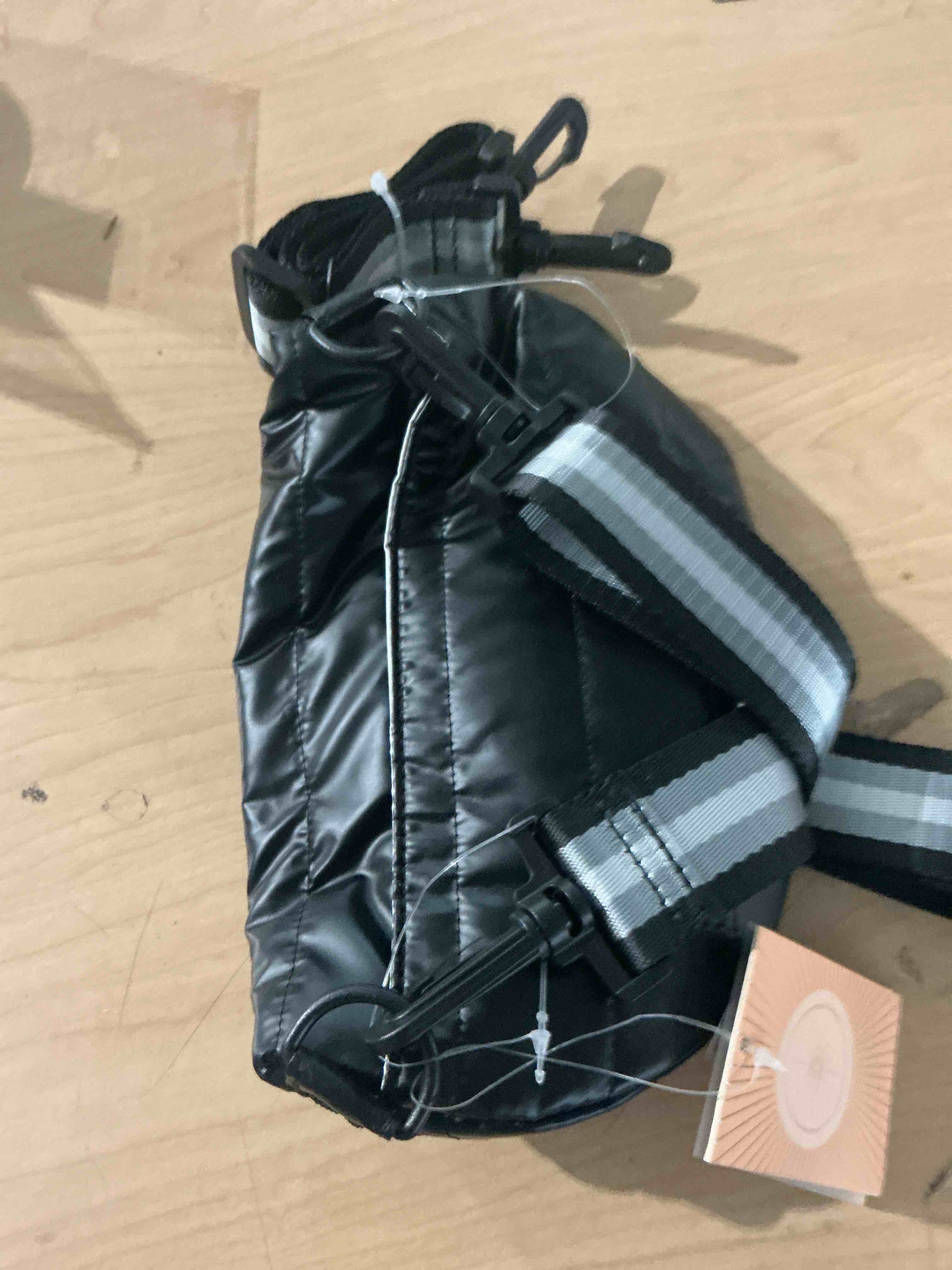 Condition photo showing New/Like New for danskin lowry metallic nilon sling backpack