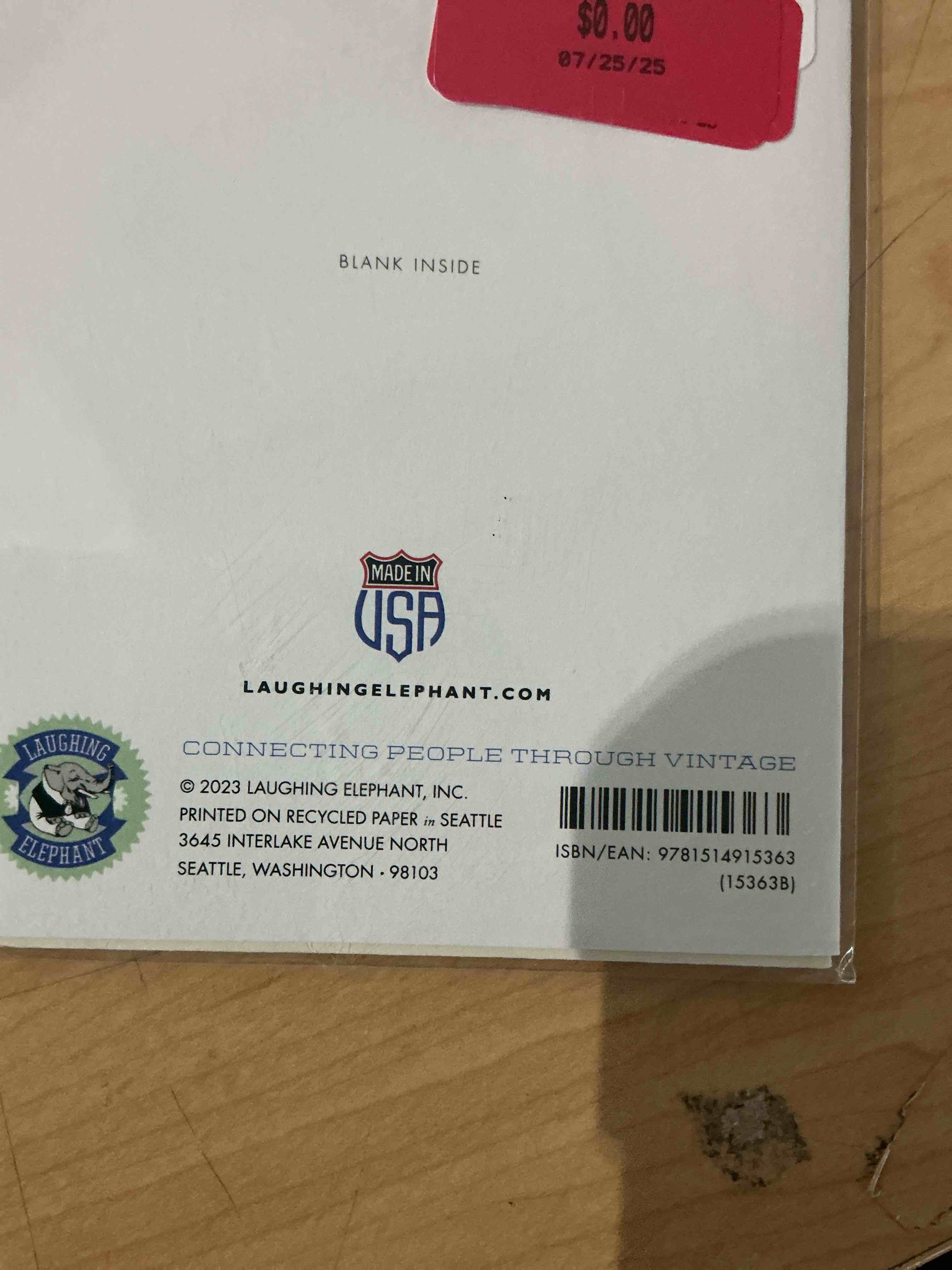 Condition photo showing New/Like New for happy father’s day card