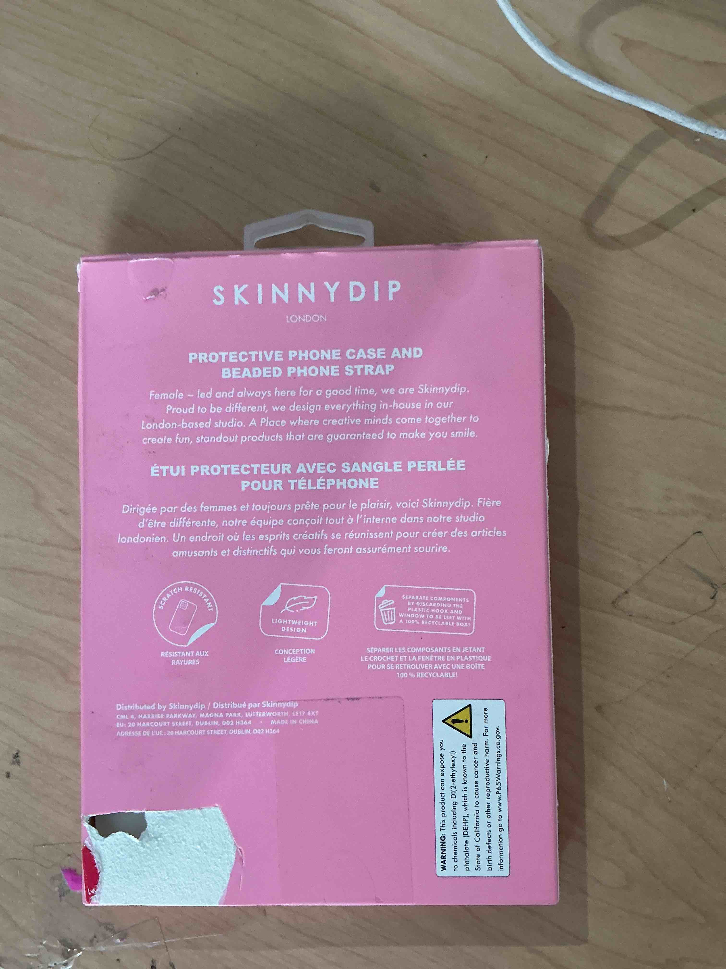 Condition photo showing New/Like New for skinny dip, london phone case and beaded phone strap compatible with iphone 1314 and 15