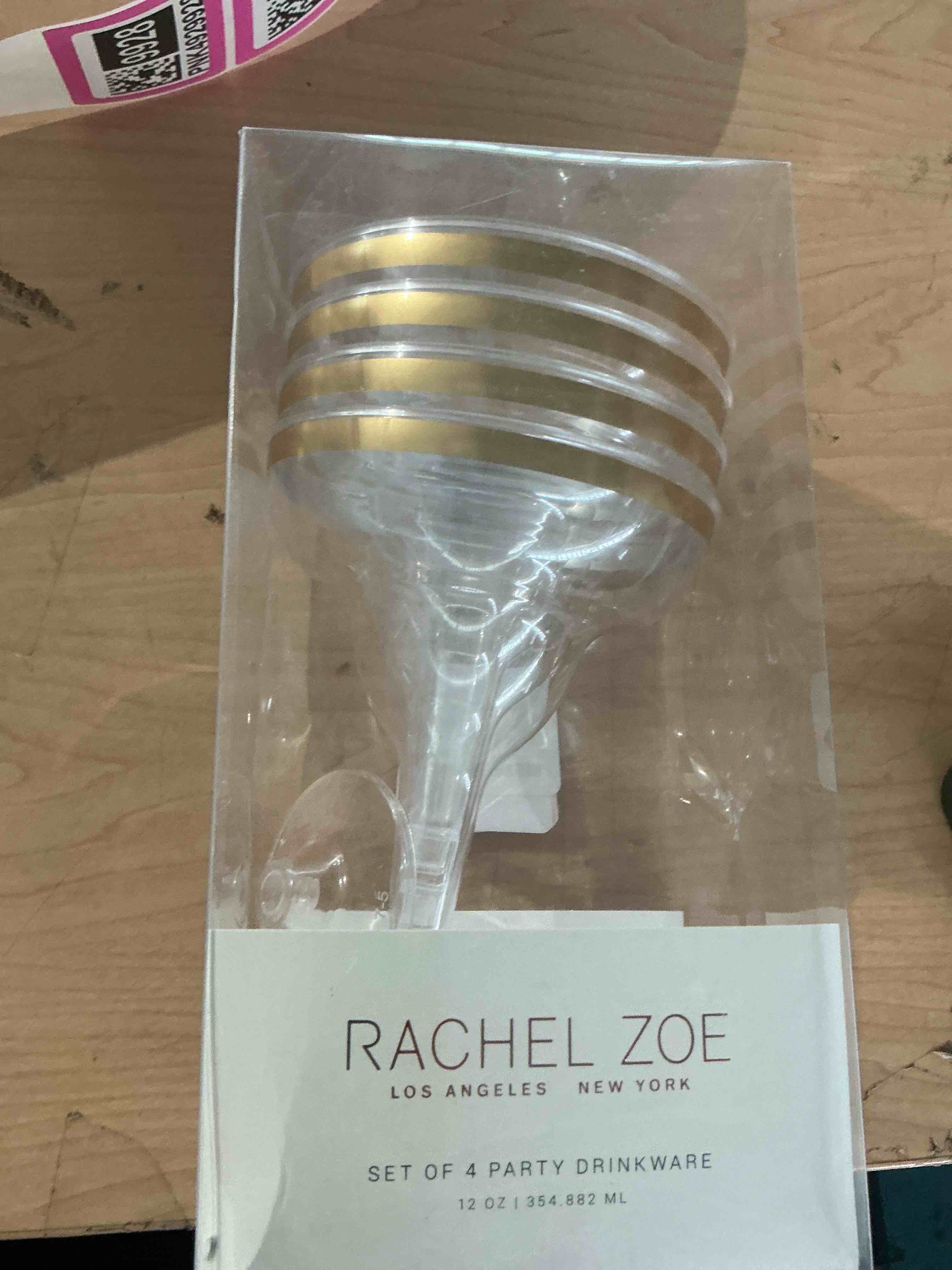 Condition photo showing New/Like New for rachel zoe, los angeles, new york, set of four party drinkware