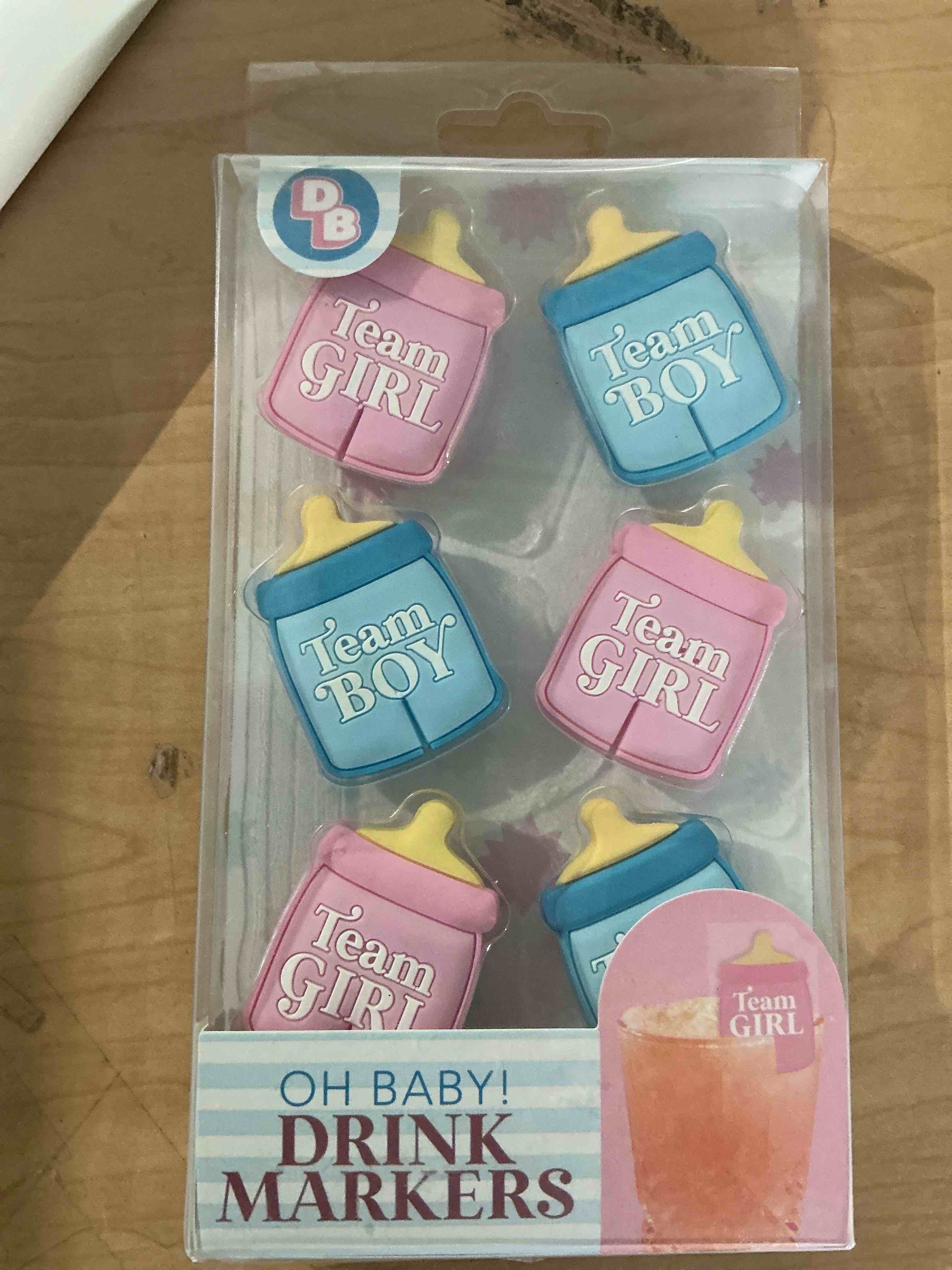 Condition photo showing New/Like New for oh baby drink markers contains six drink markers theme for baby shower