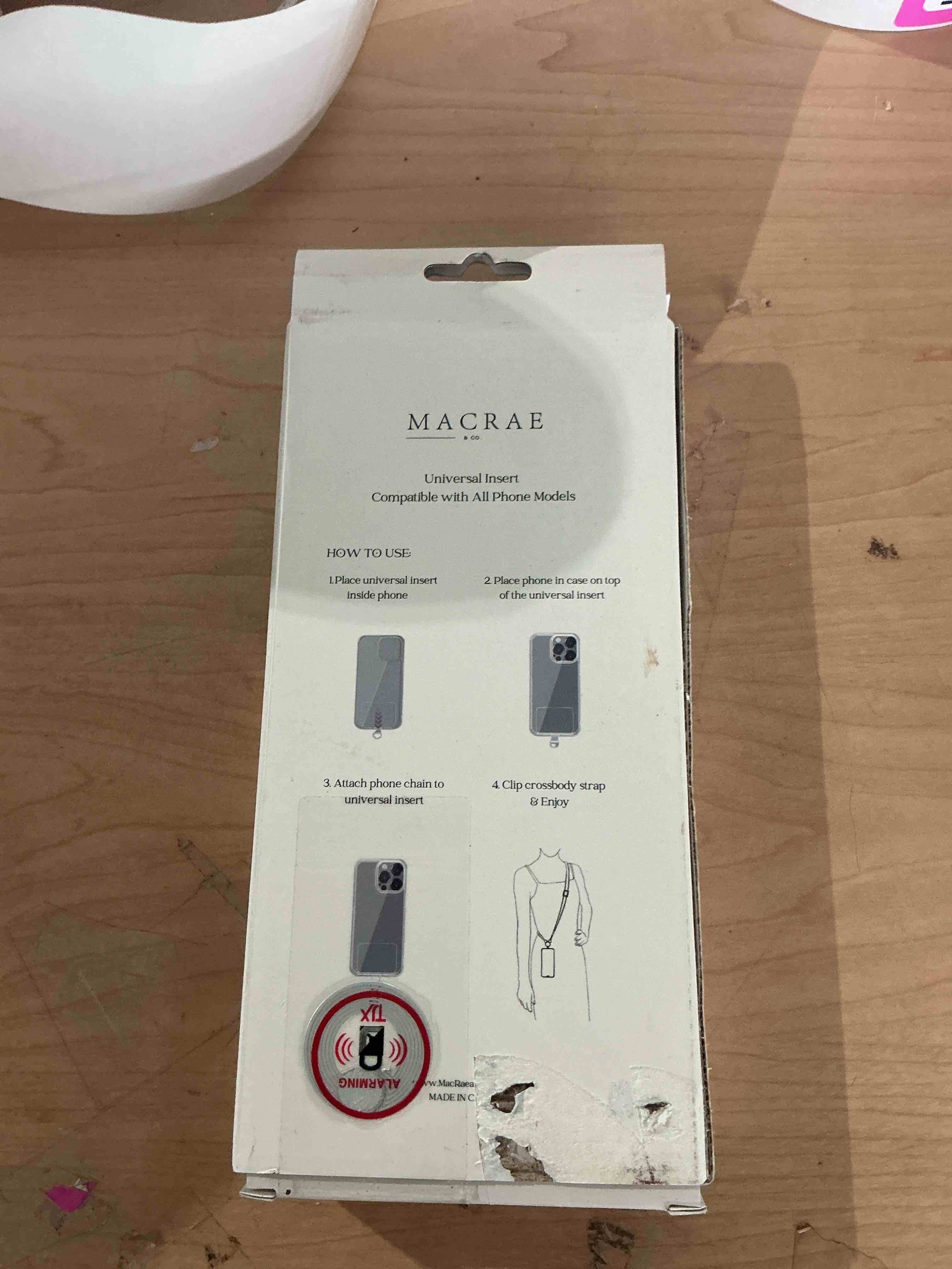 Condition photo showing New/Like New for macrae phone, crossbody, gold plated, natural stone universal insert compatible with all phone models