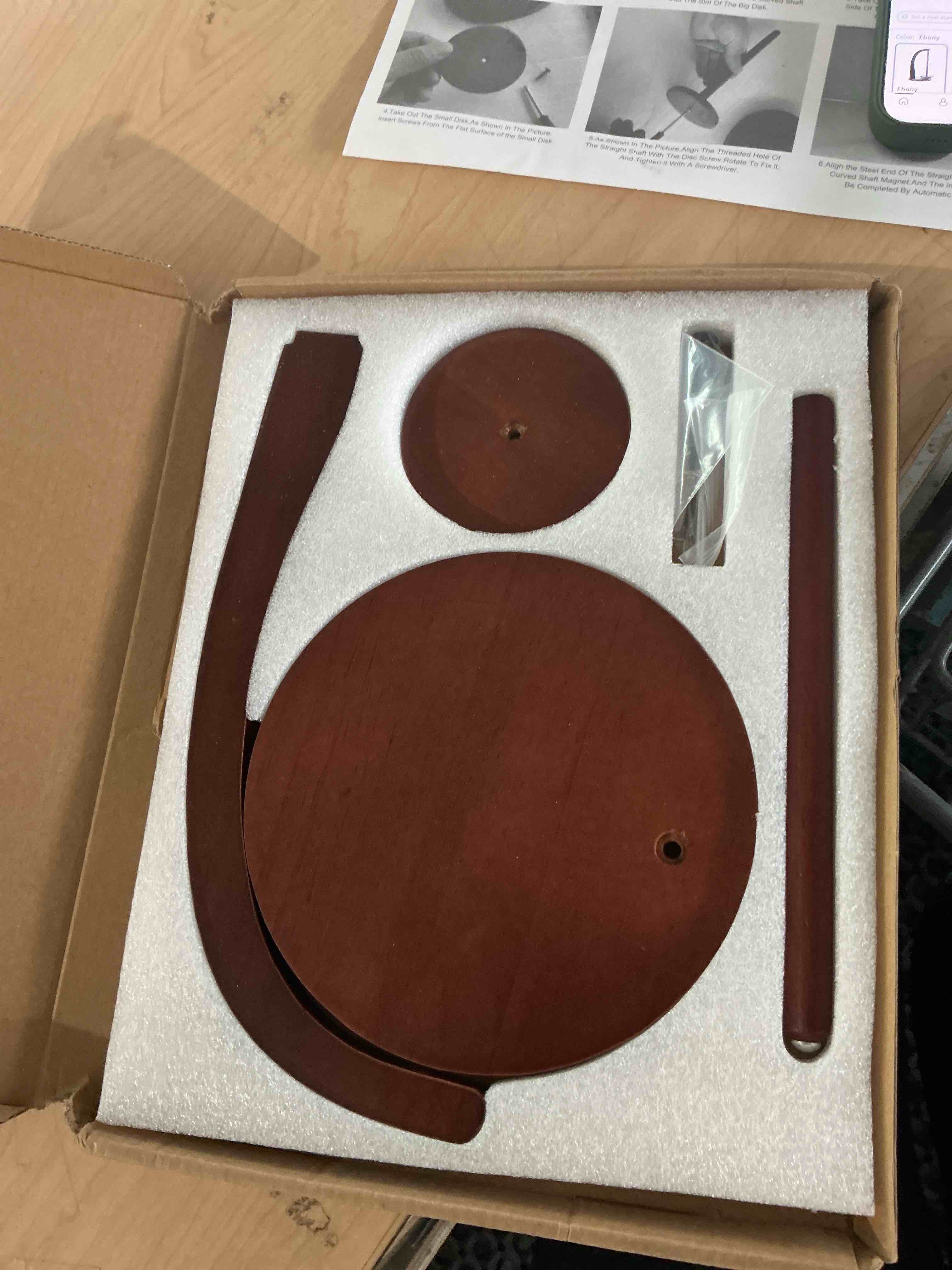 Condition photo showing New/Like New for model magnetic pendulum wooden yarn holder for crocheting, yarn storage organizer, delightful surprise gift for knitting lovers by artowell (mahogany-colored, enlarged size)