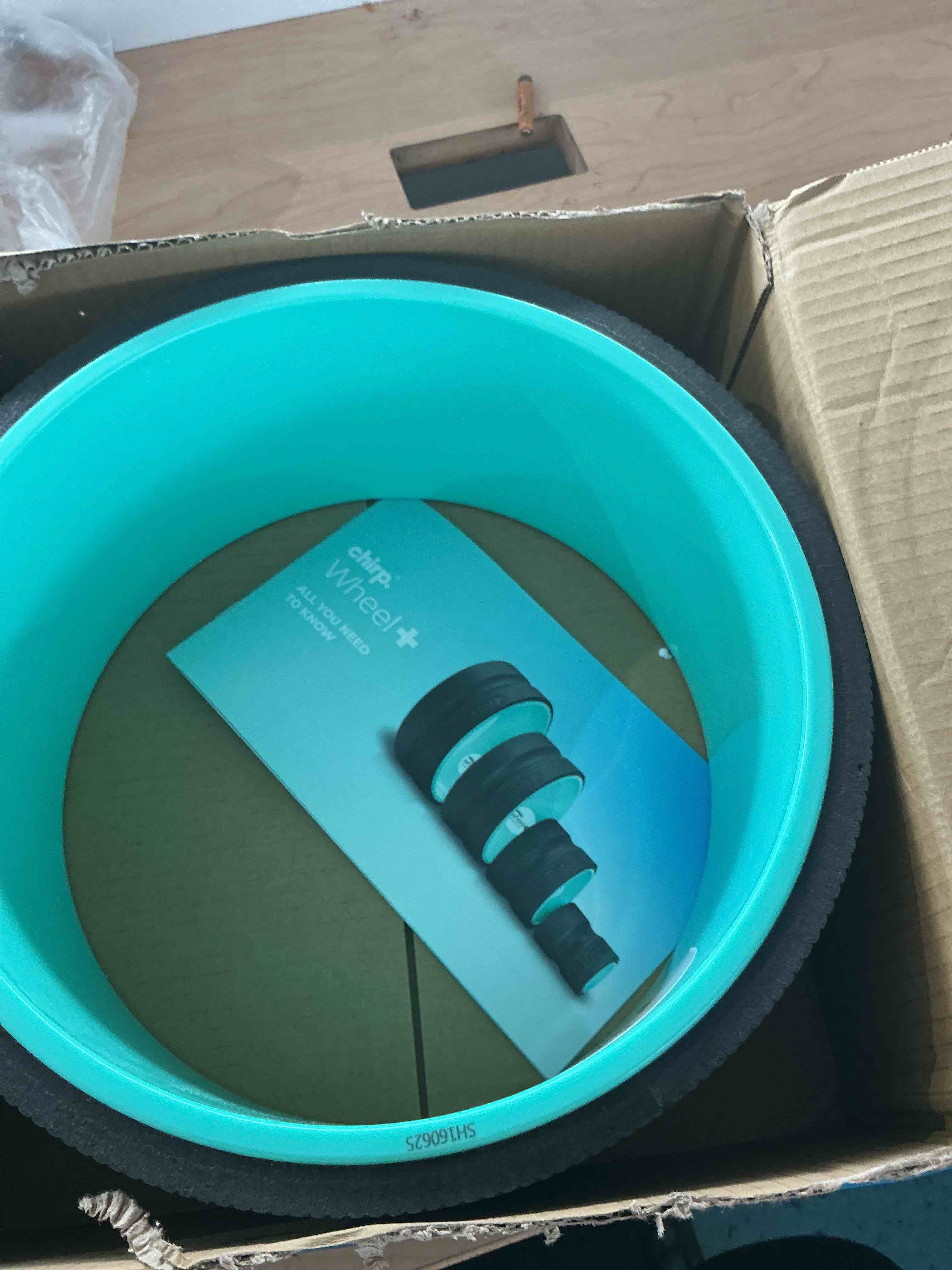 Condition photo showing New/Like New for chirp wheel xl - super comfort back massage roller - wider back stretcher & cracking device, plush cushion, enhanced stability, spinal protection, point pressure | high density foam, up to 500 lbs