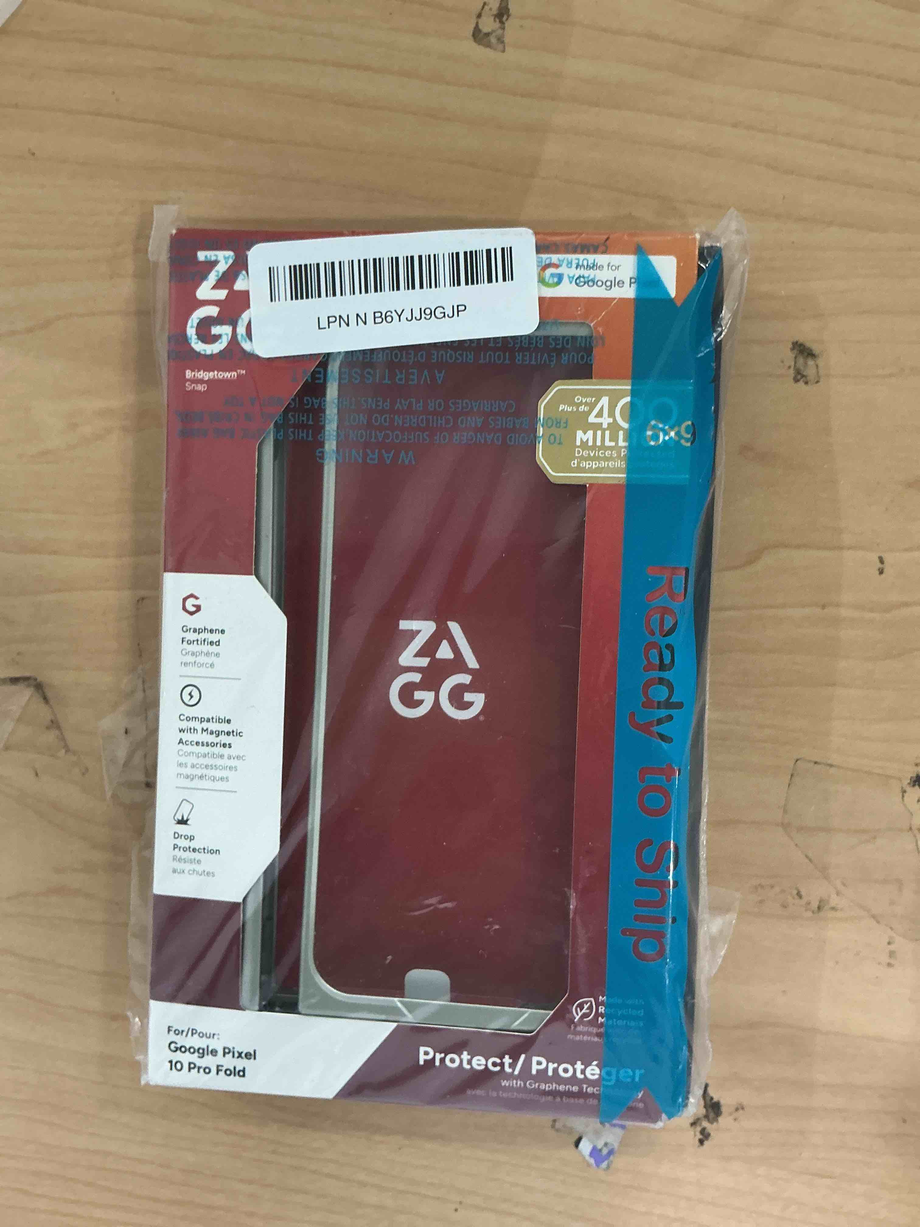 Condition photo showing Good Condition for cenmaso for google pixel 10 pro fold case with card holder [rfid blocking] camera cover, hinge protection, hidden kickstand, screen protector, shockproof phone case for pixel 10 pro fold (titanium) pixel 10 pro fold wallet case titanium