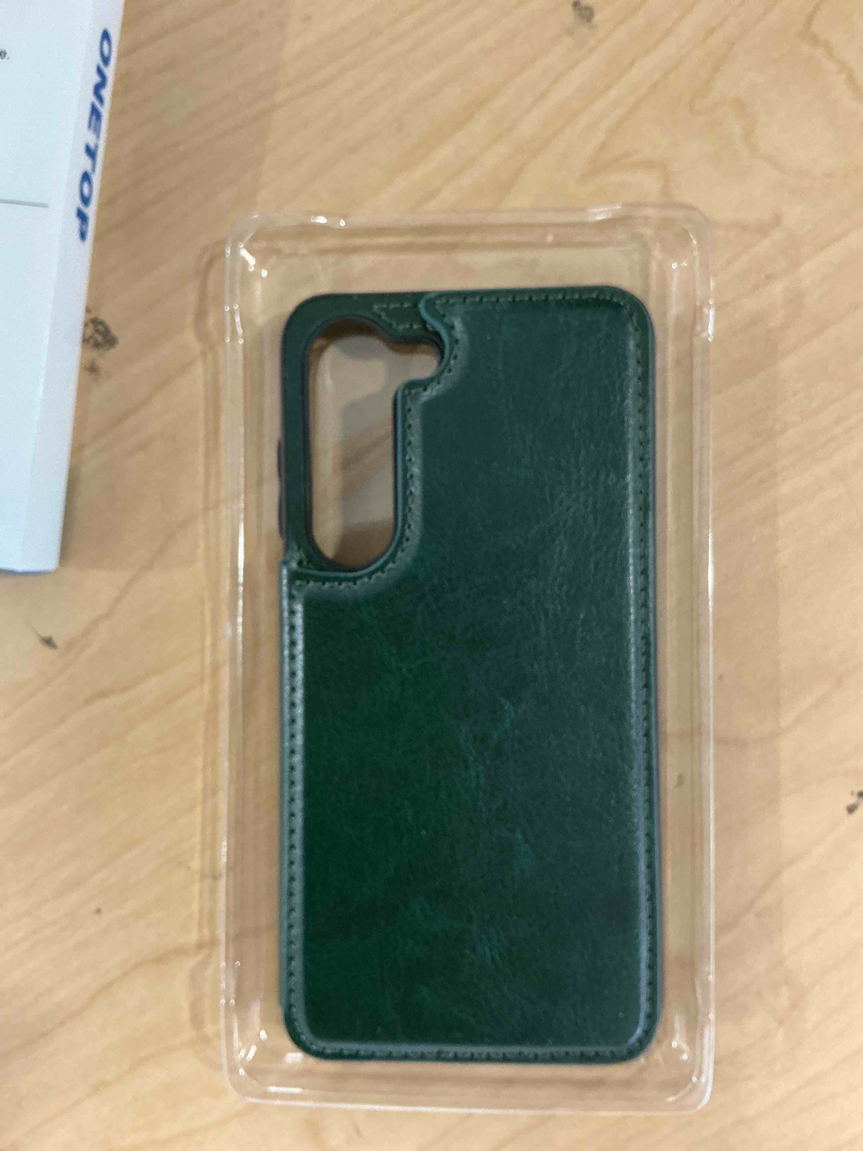 Condition photo showing Good Condition for onetop compatible with samsung galaxy s23 wallet case with card holder, pu leather kickstand card slots case, double magnetic clasp and durable shockproof cover 5g 6.1 inch(green)