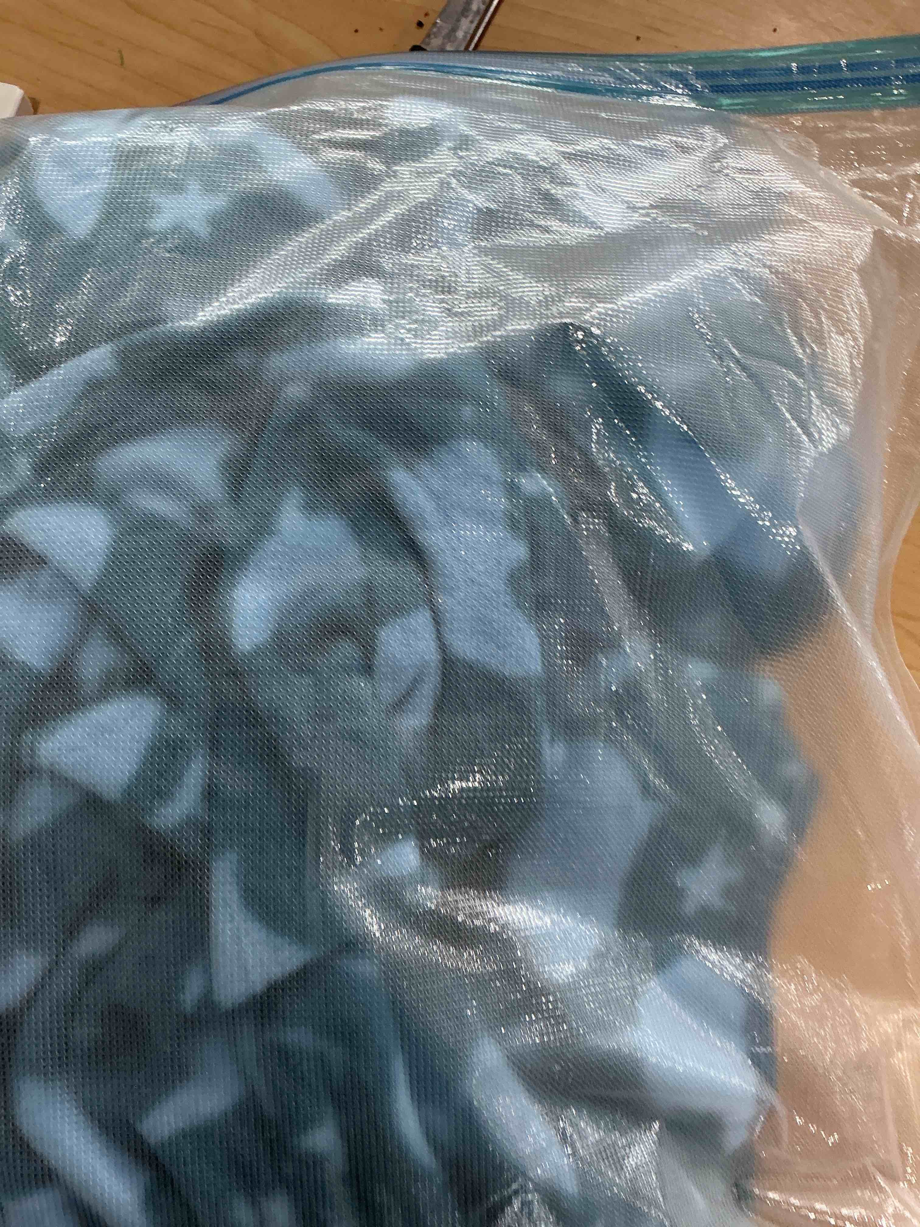 Condition photo showing Good Condition for rozkitch pajamas for dogs large, pet windproof warm cold weather jacket vest with luminous zipper, jumpsuit apparel outfit clothes for small medium large dog shark 2xl 2xl(back length:24") blue-shark